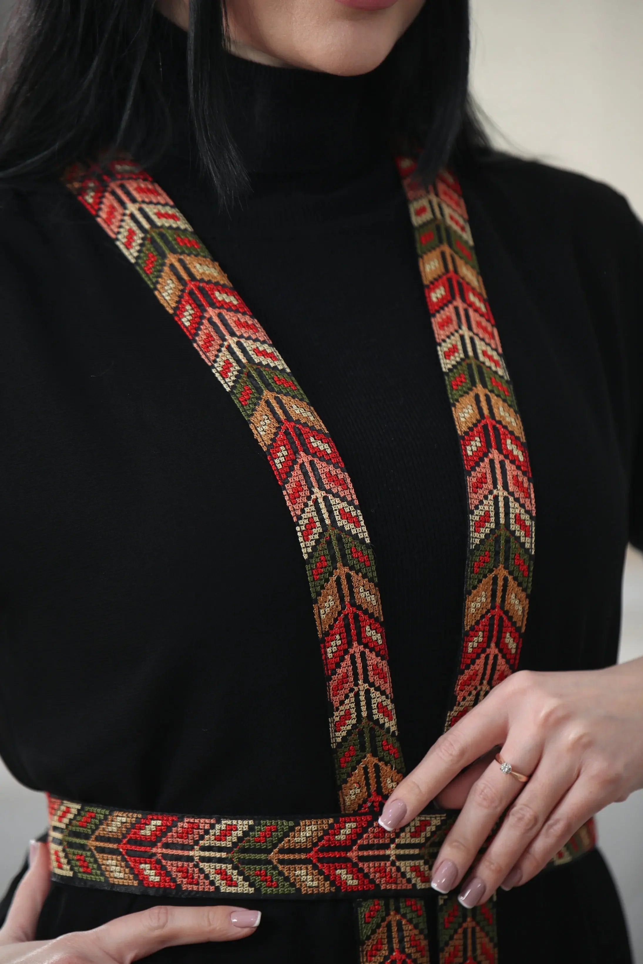 Chiffon Colorful Embroidered Vest - Vibrant & Stylish Layer Palestinian Elegance