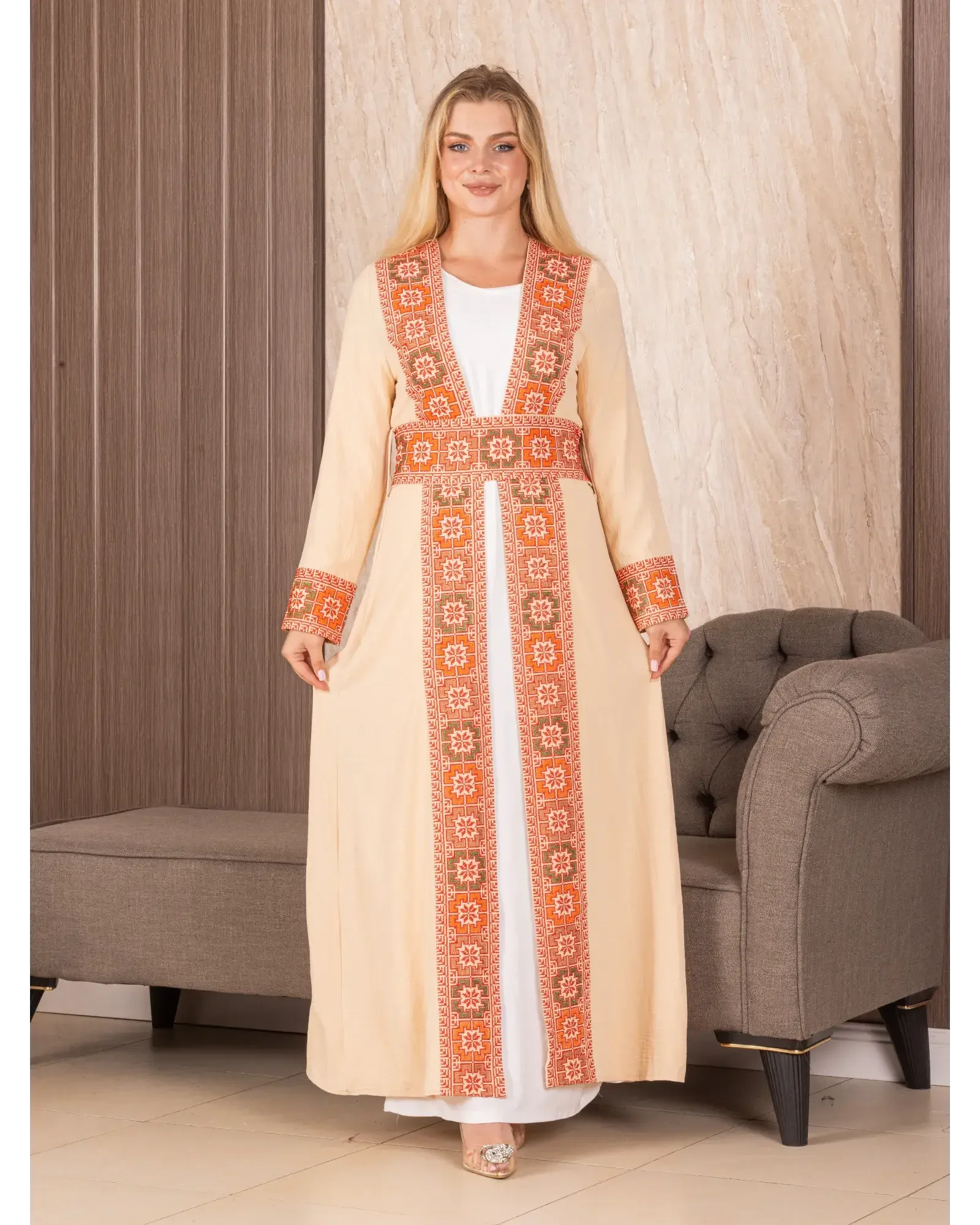 Embroidered Cardigan Palestinian Elegance