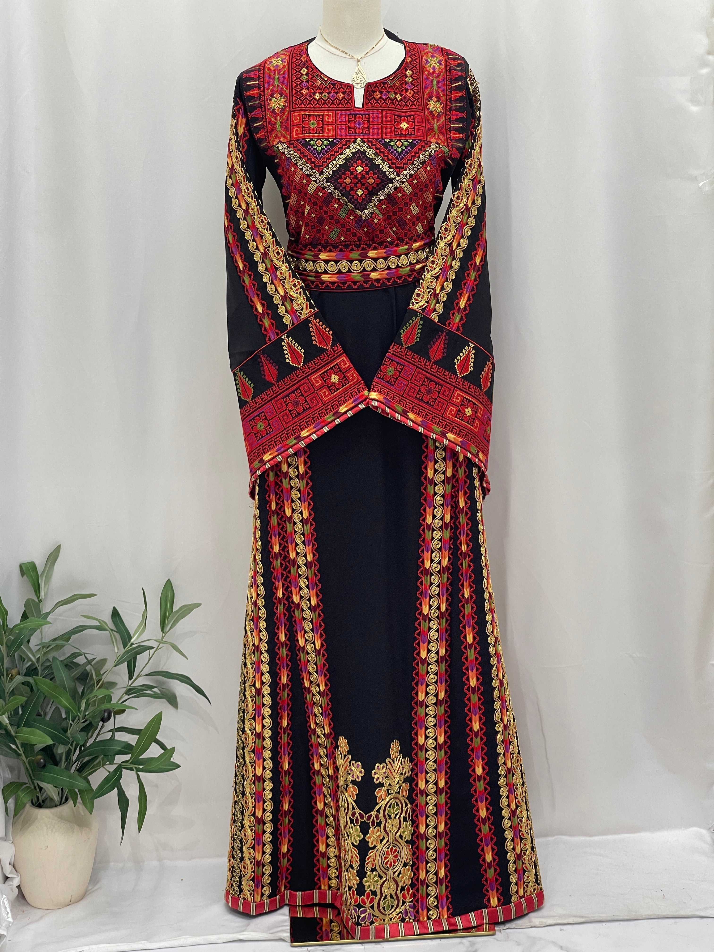 Almajed Embroidered Thoub: A Timeless Piece That Embodies Elegance And Majesty Palestinian Elegance