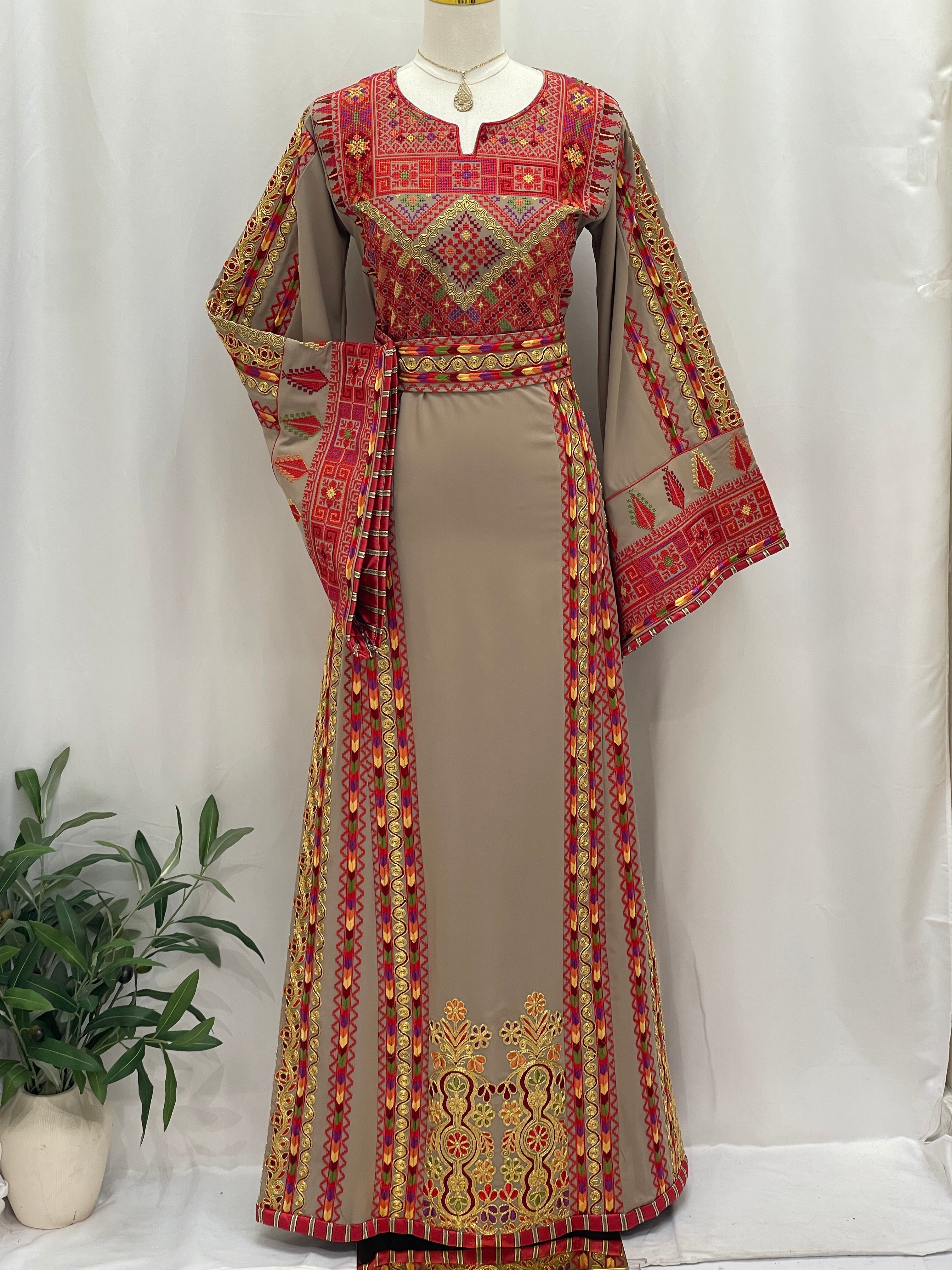 Almajed Embroidered Thoub: A Timeless Piece That Embodies Elegance And Majesty Palestinian Elegance