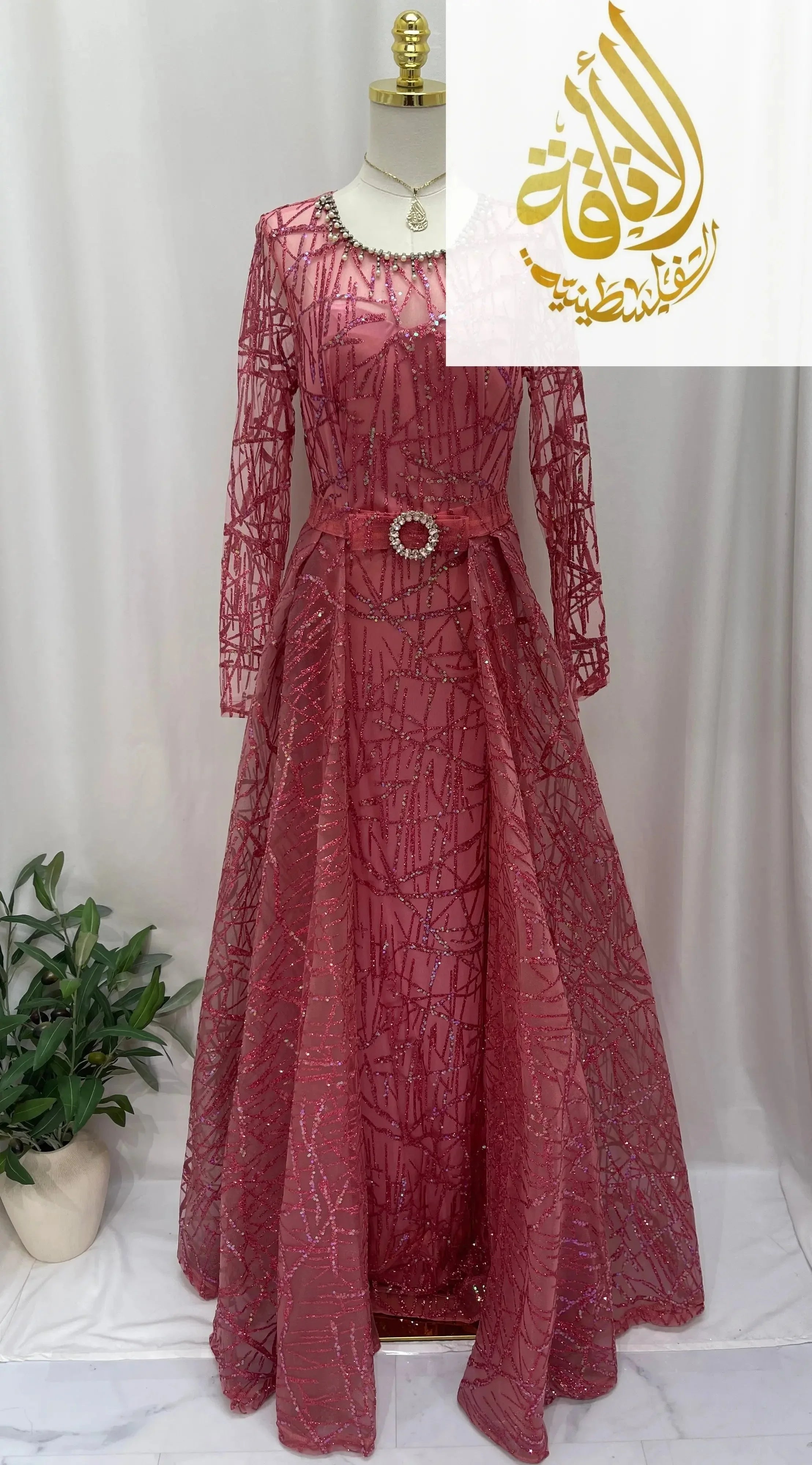 Amira Sparkle Gown Palestinian Elegance