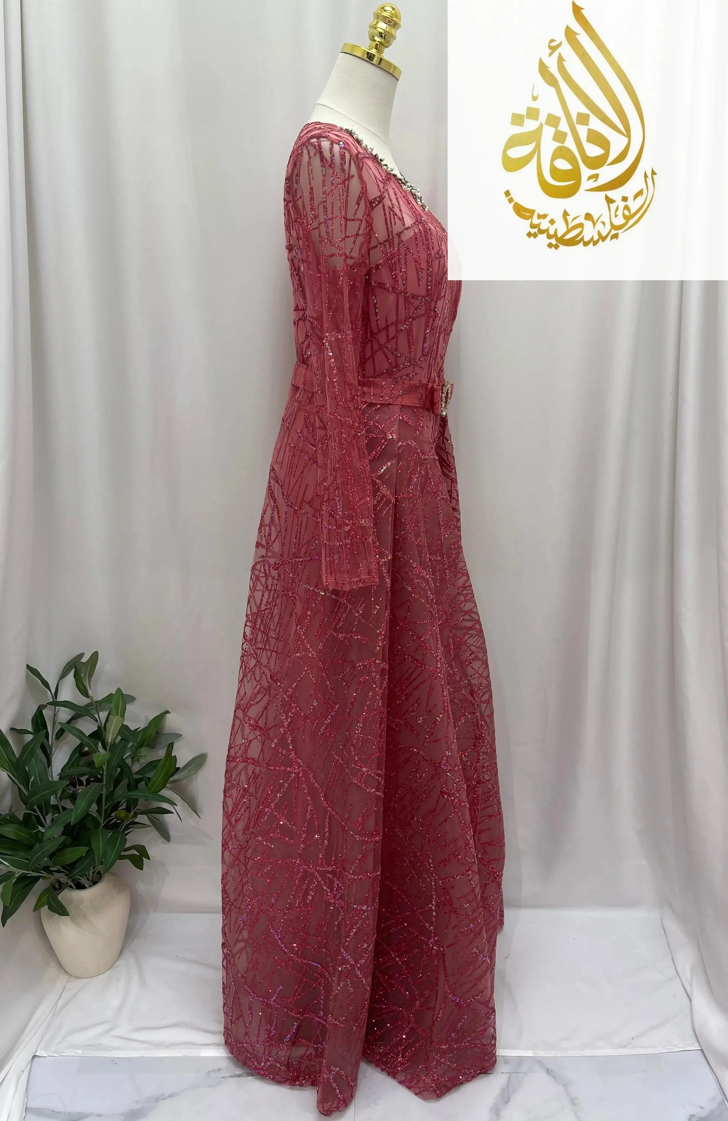 Amira Sparkle Gown Palestinian Elegance
