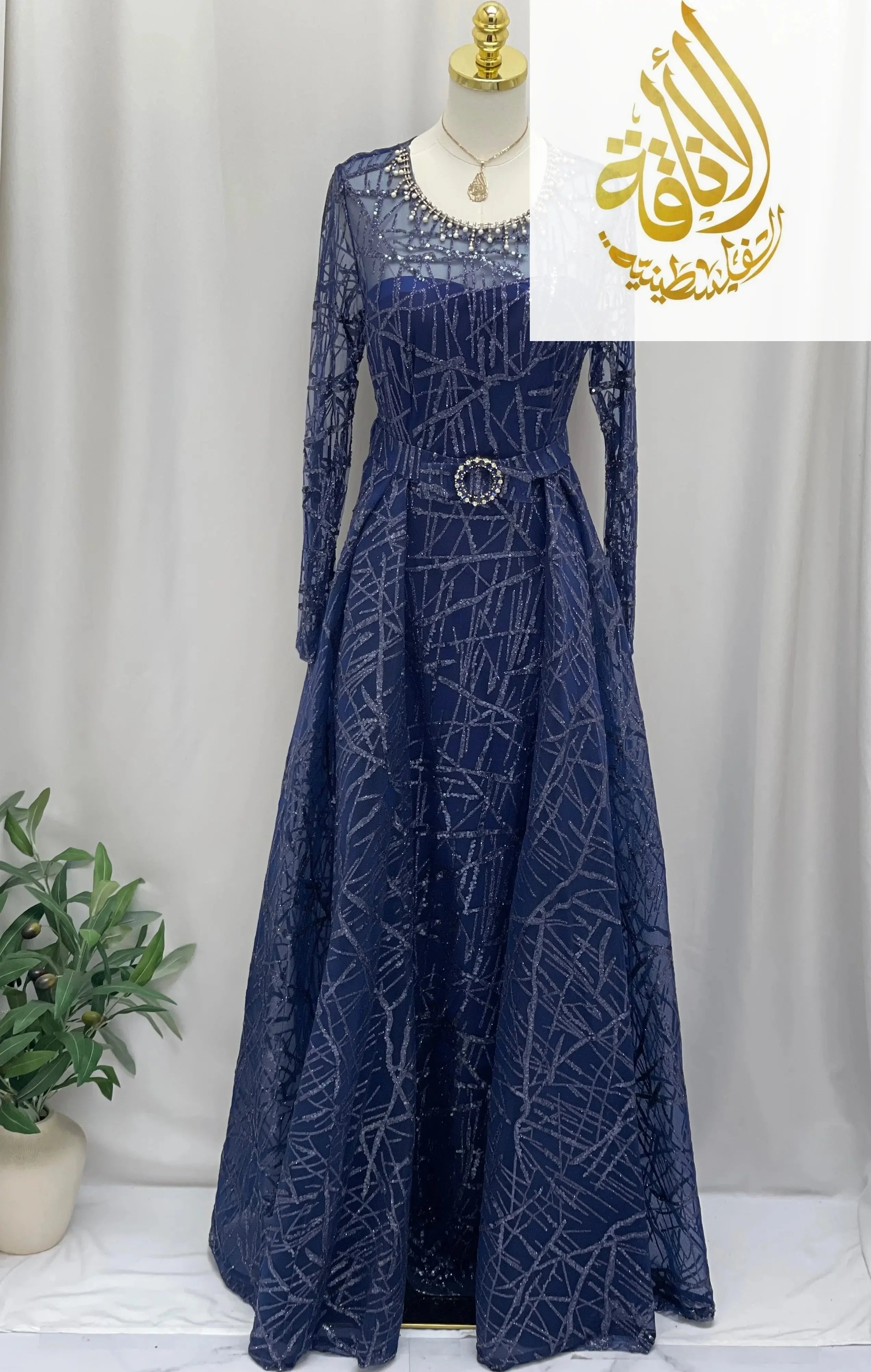 Amira Sparkle Gown Palestinian Elegance