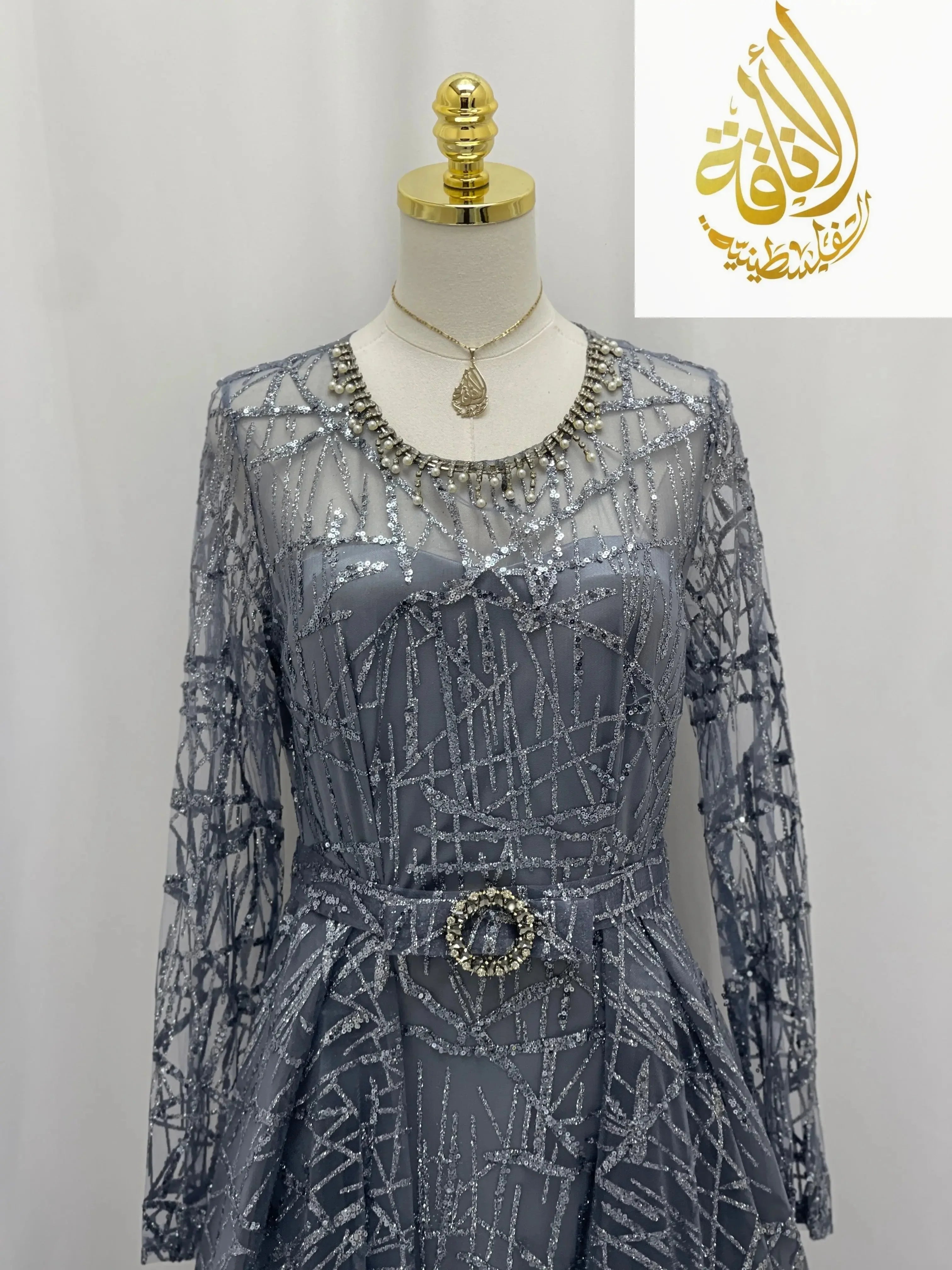 Amira Sparkle Gown Palestinian Elegance