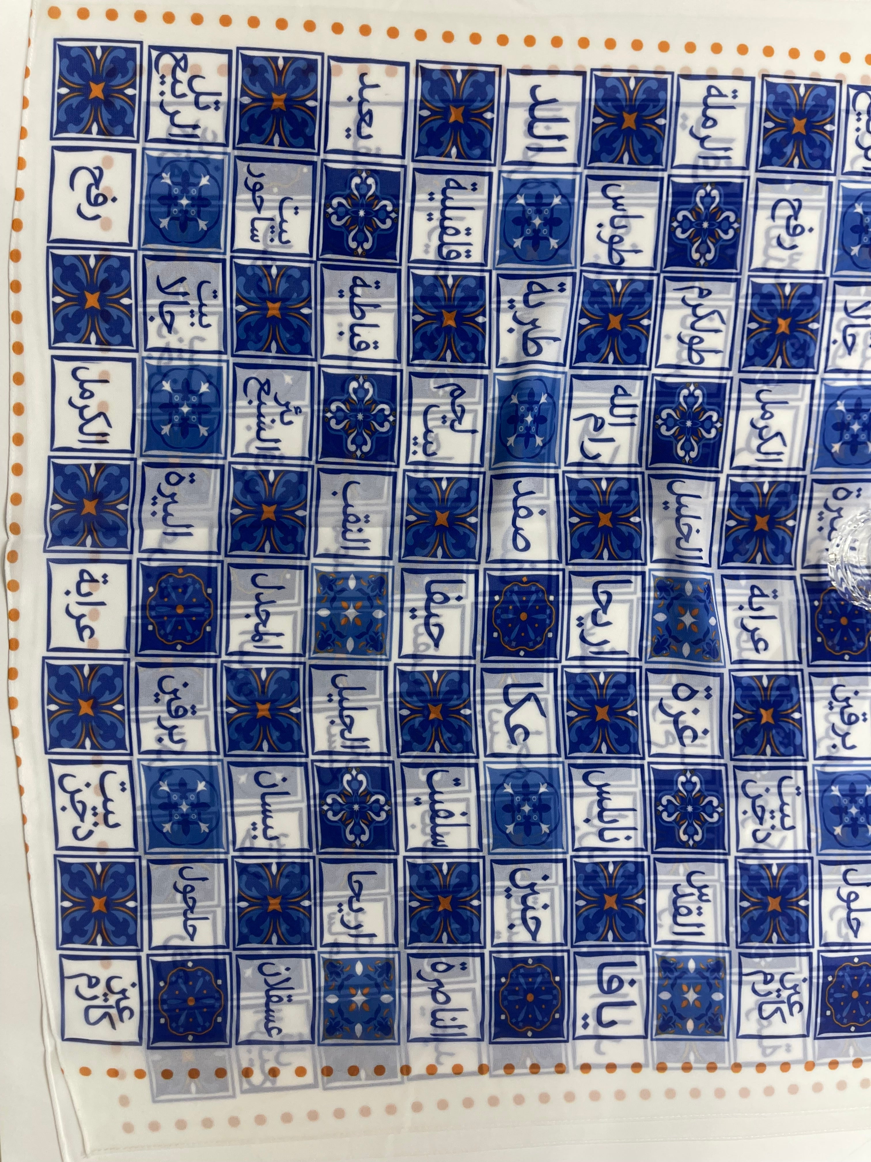 Arabic Lettering Palestine Cities Print Chiffon Hijab - High Quality Palestinian Elegance