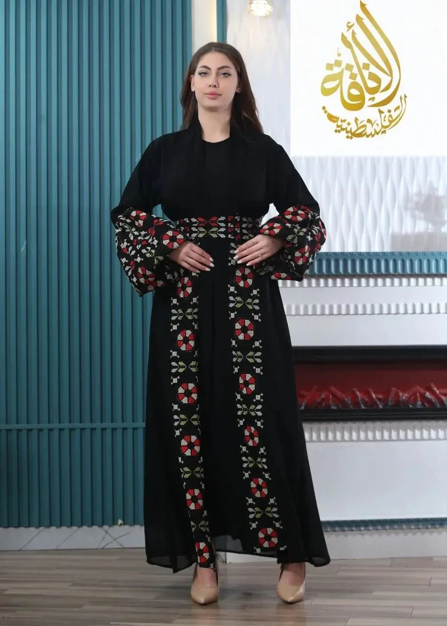 Atik Embroidered Bisht - Palestinian Elegance