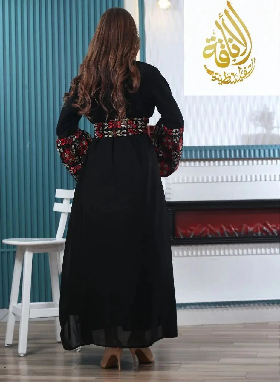 Atik Embroidered Bisht - Palestinian Elegance