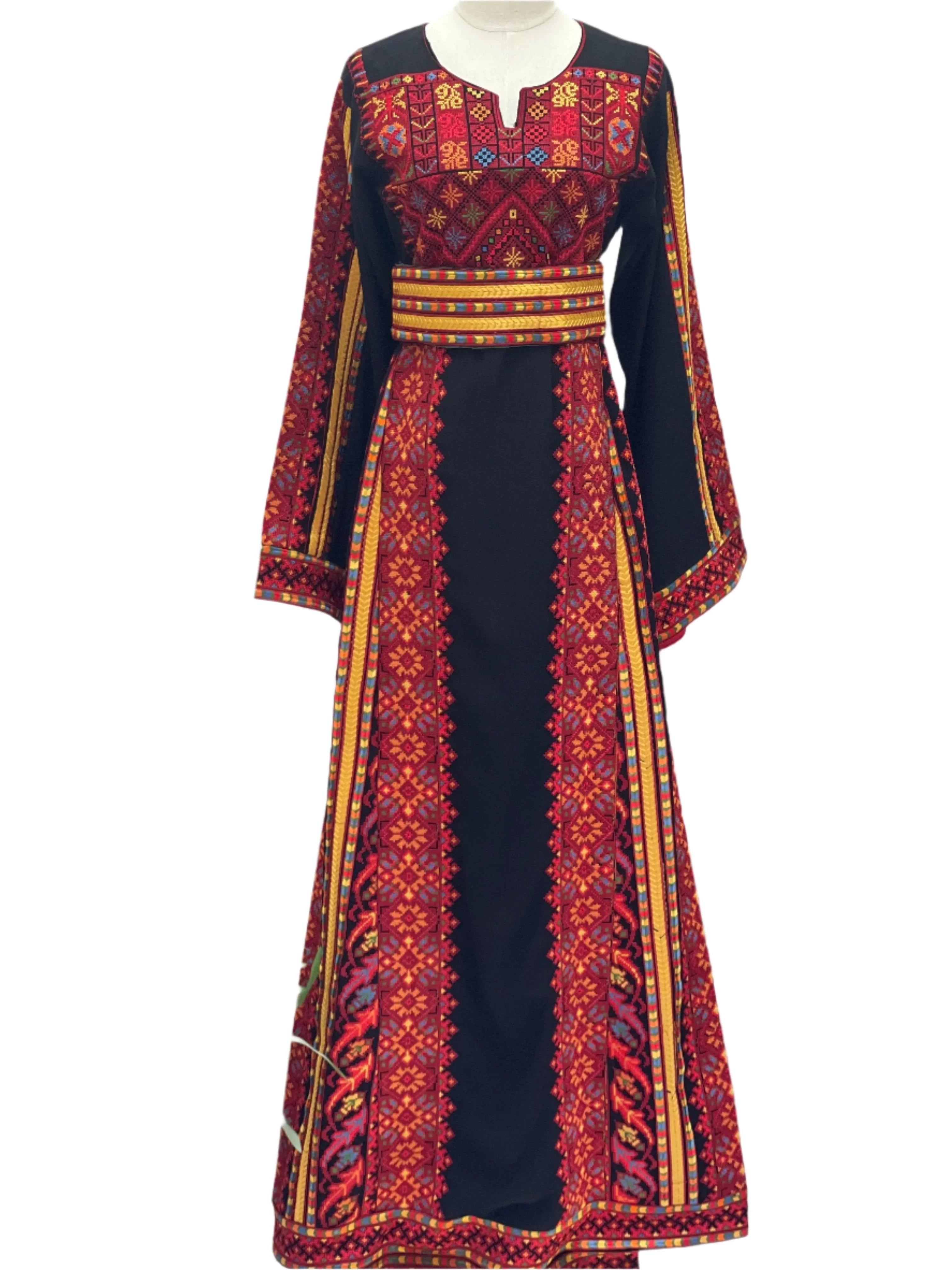 Authentic Heritage Embroidered Thoub: Cultural Elegance & Timeless Beauty Palestinian Elegance