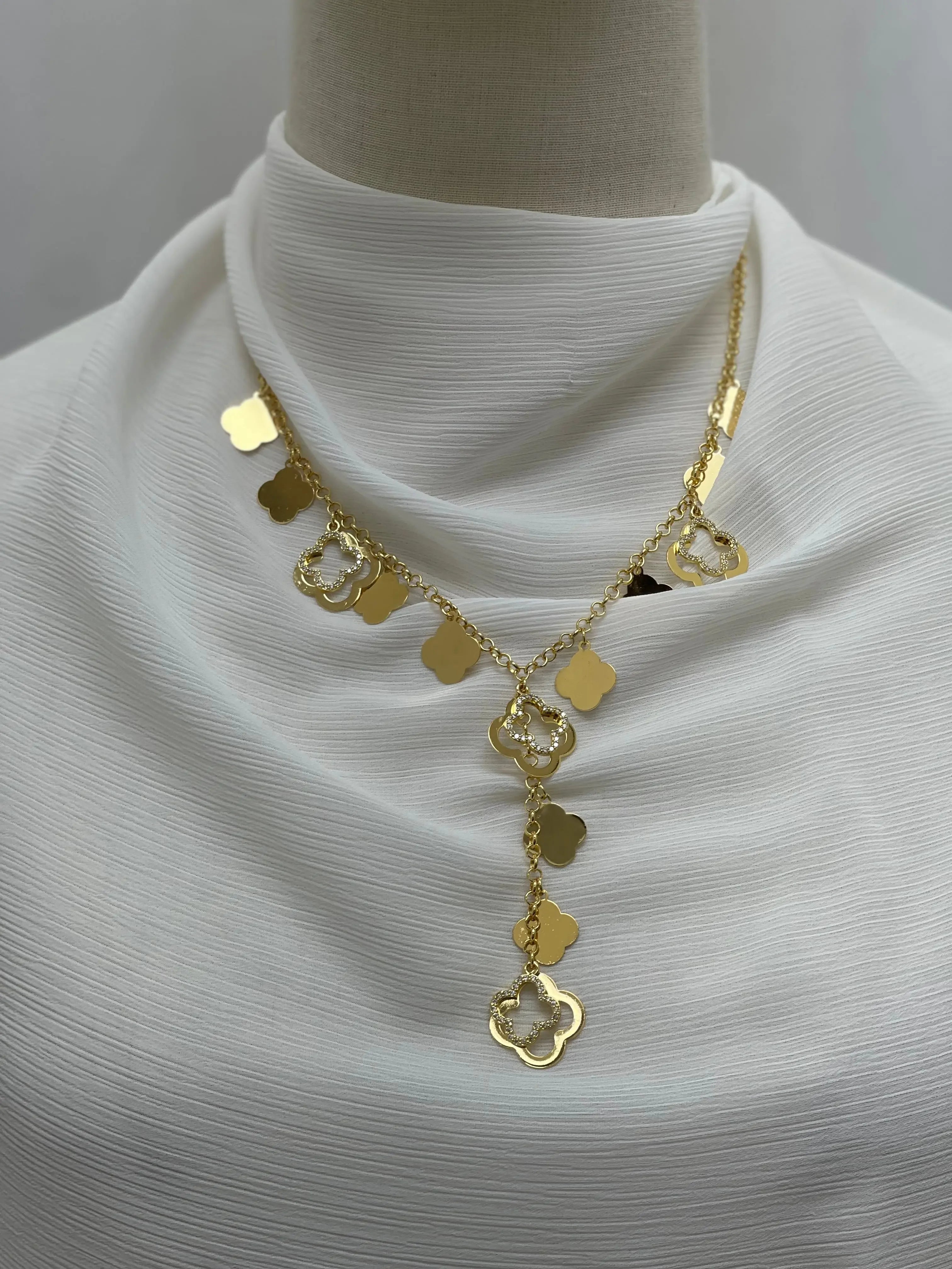 Timeless Sophistication: Susa Plated Gold Necklace Palestinian Elegance