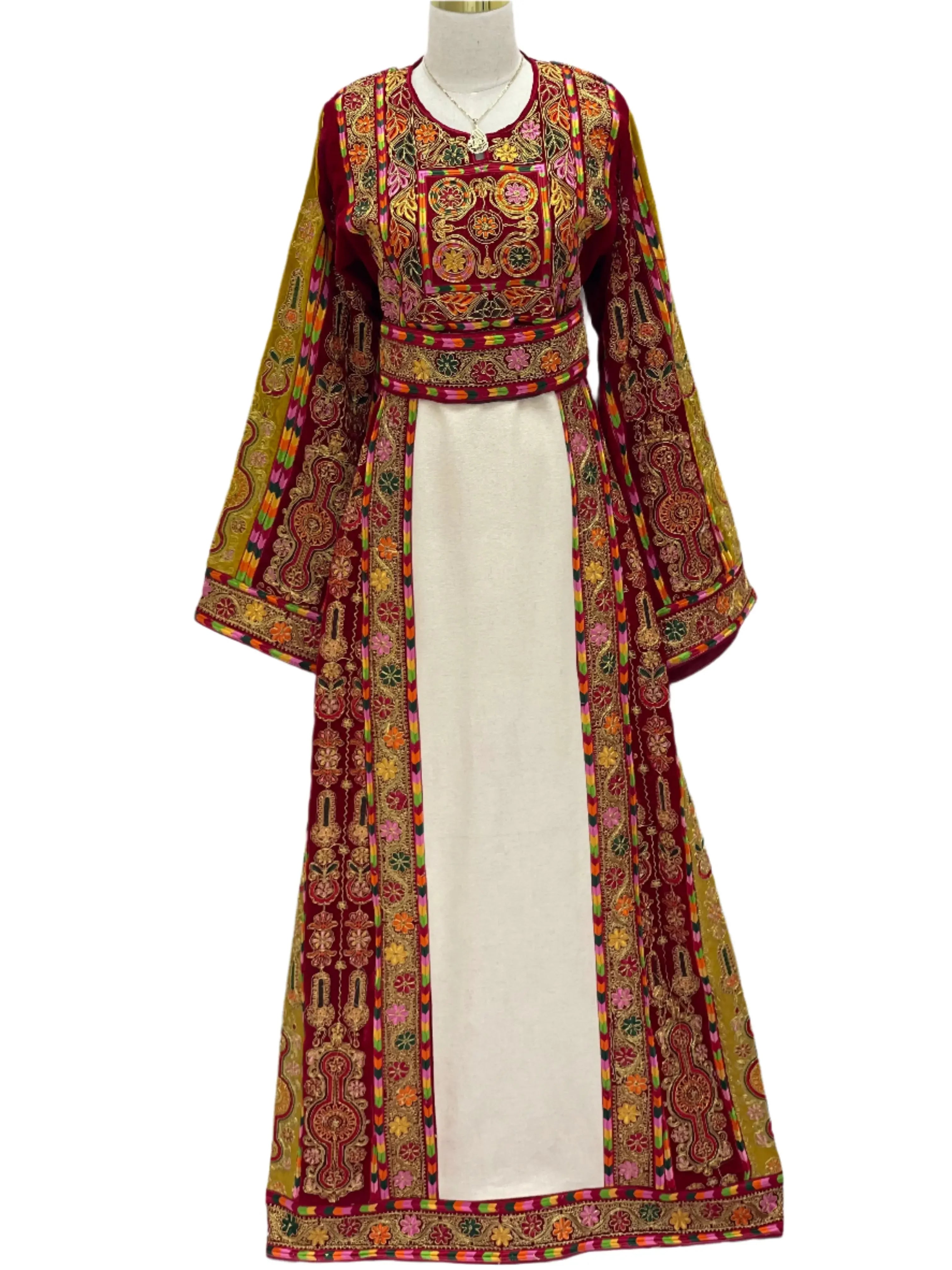 Embroidered Etamin And Velvet Kasab Malka Palestinian Elegance