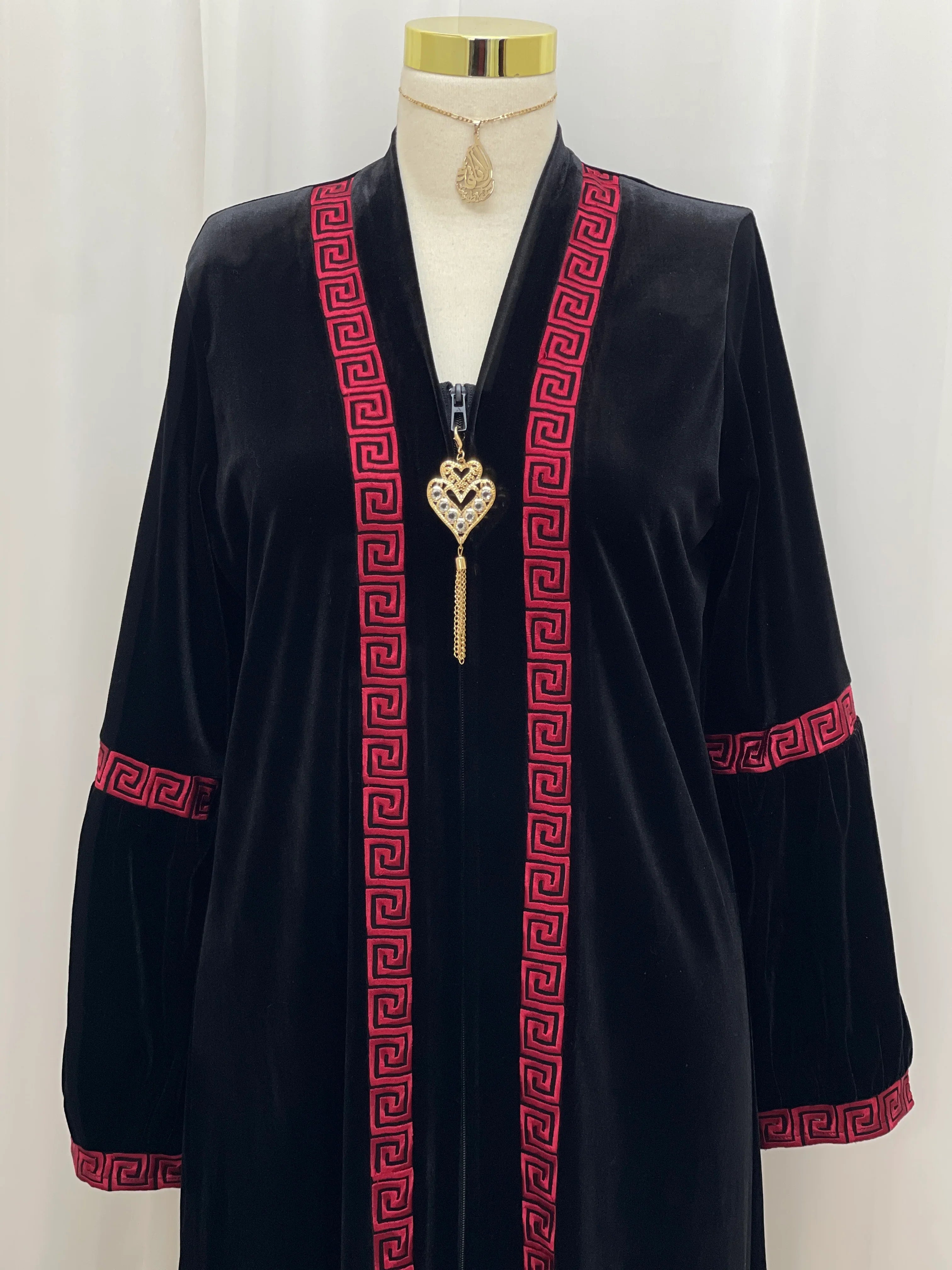 Aurelia Velvet Abaya-is a refined statement piece crafted from soft