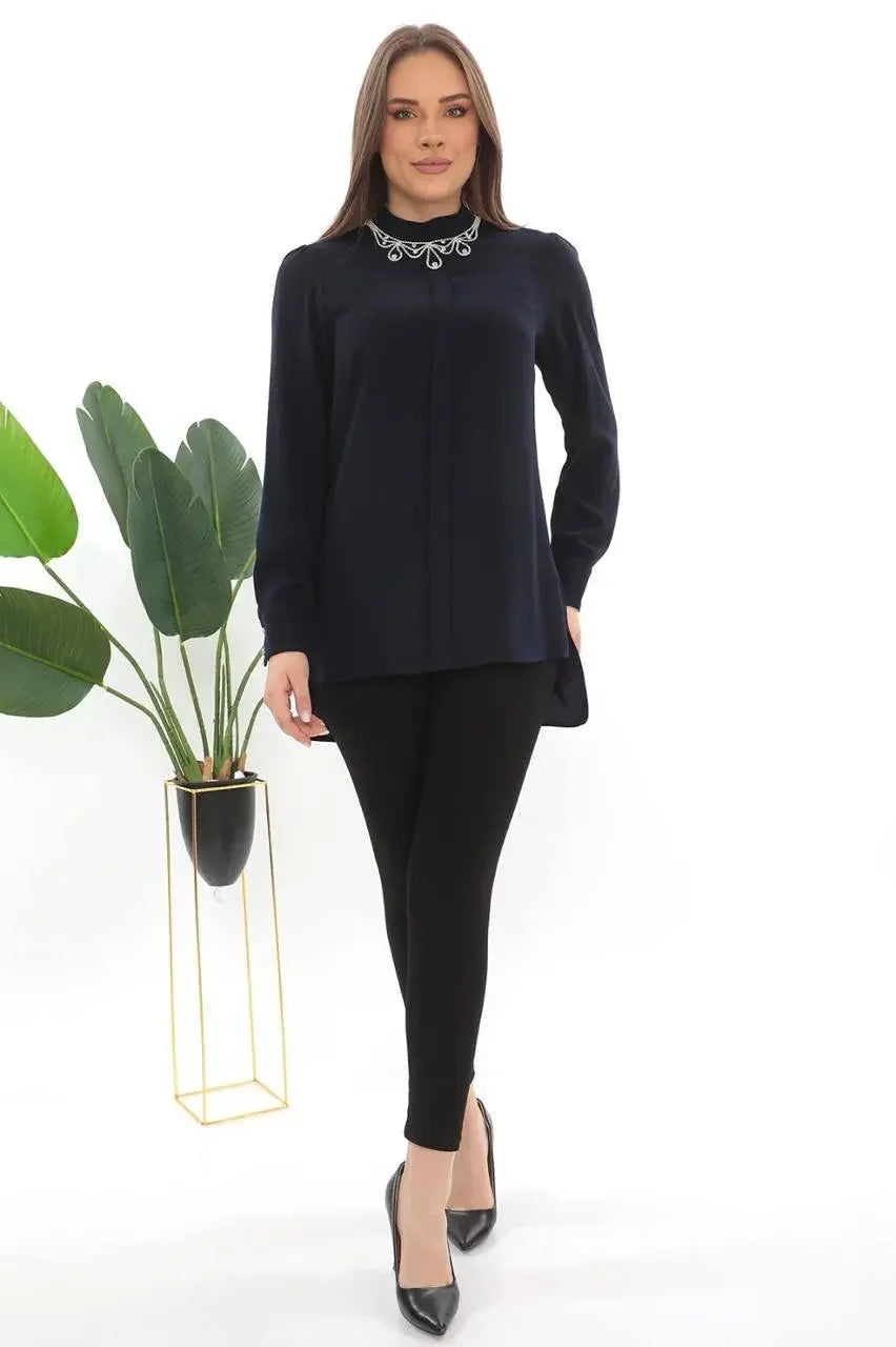 Rhinestone Blouse – Glamorous Elegance and Sparkling Style Palestinian Elegance