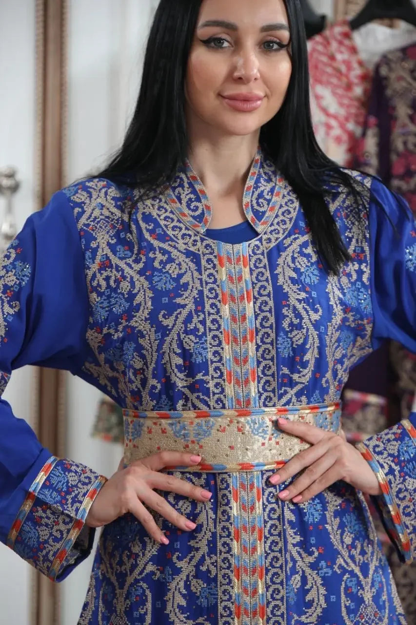 Luxurious Silver & Gold Embroidery Threads: Elevate Your Thoub Designs Palestinian Elegance