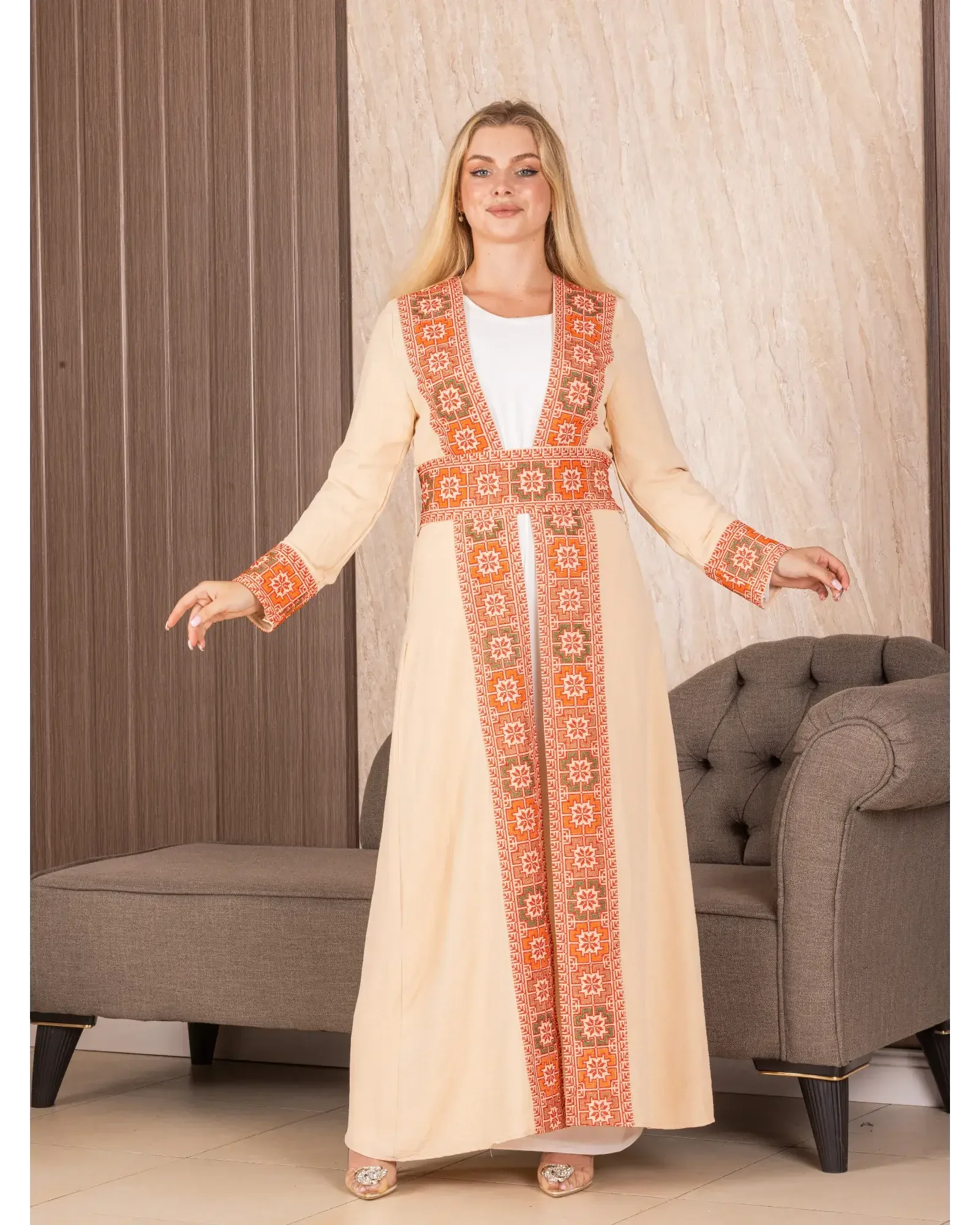 Embroidered Cardigan Palestinian Elegance