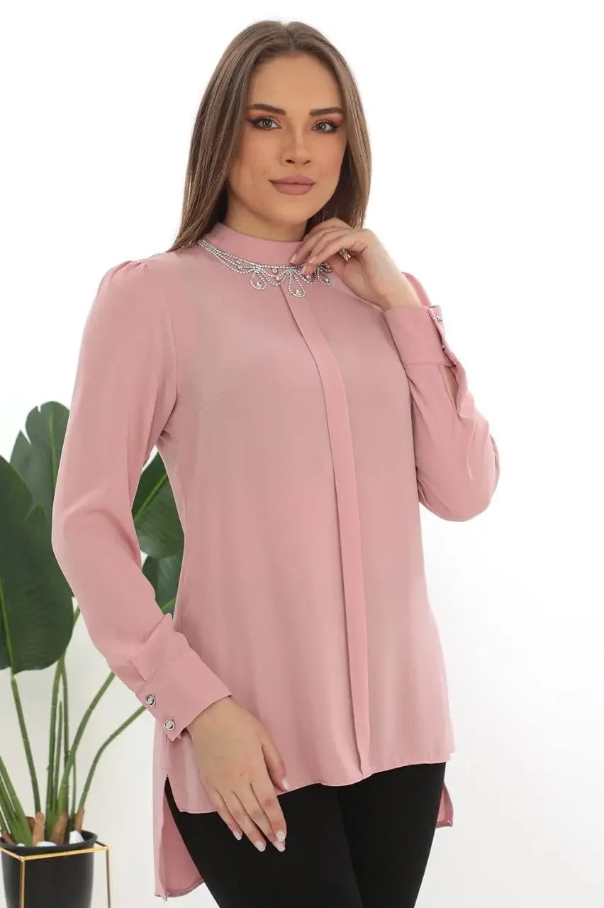 Rhinestone Blouse – Glamorous Elegance and Sparkling Style Palestinian Elegance
