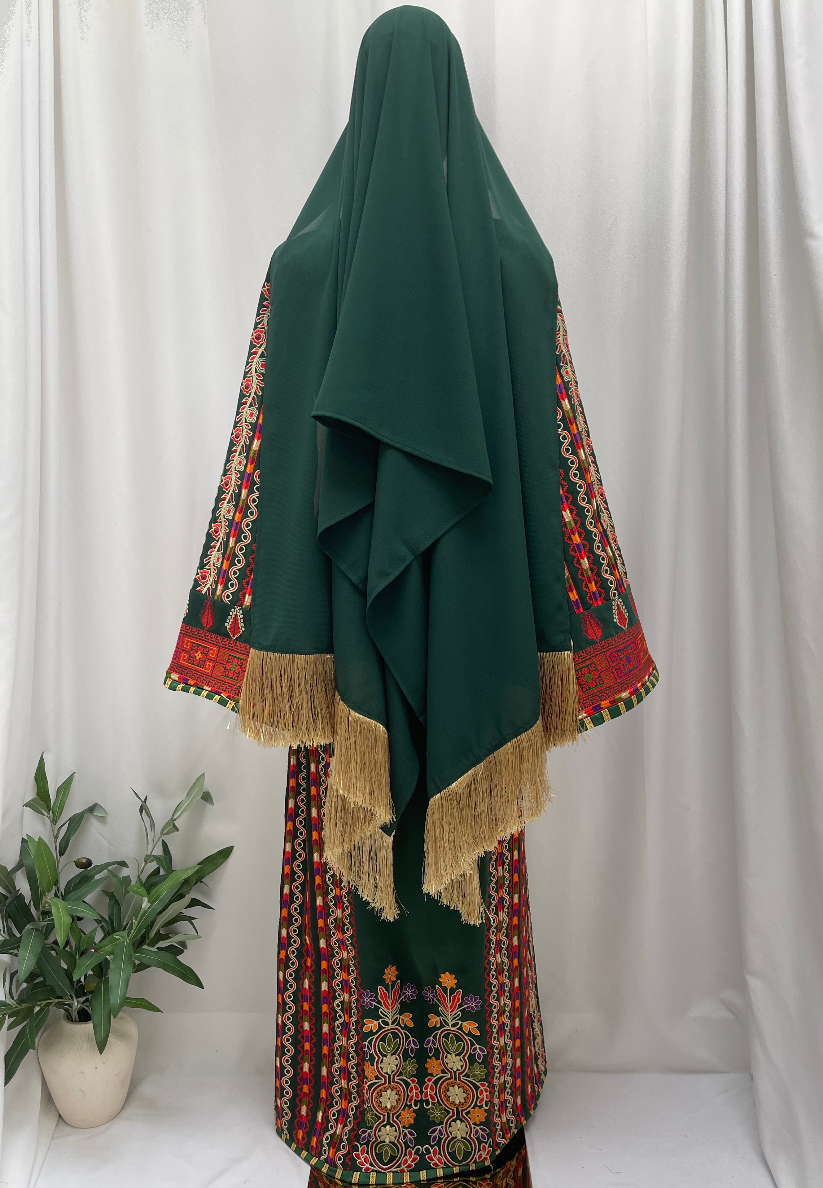 Palestinian Heritage Elegance Embroidered Thobe