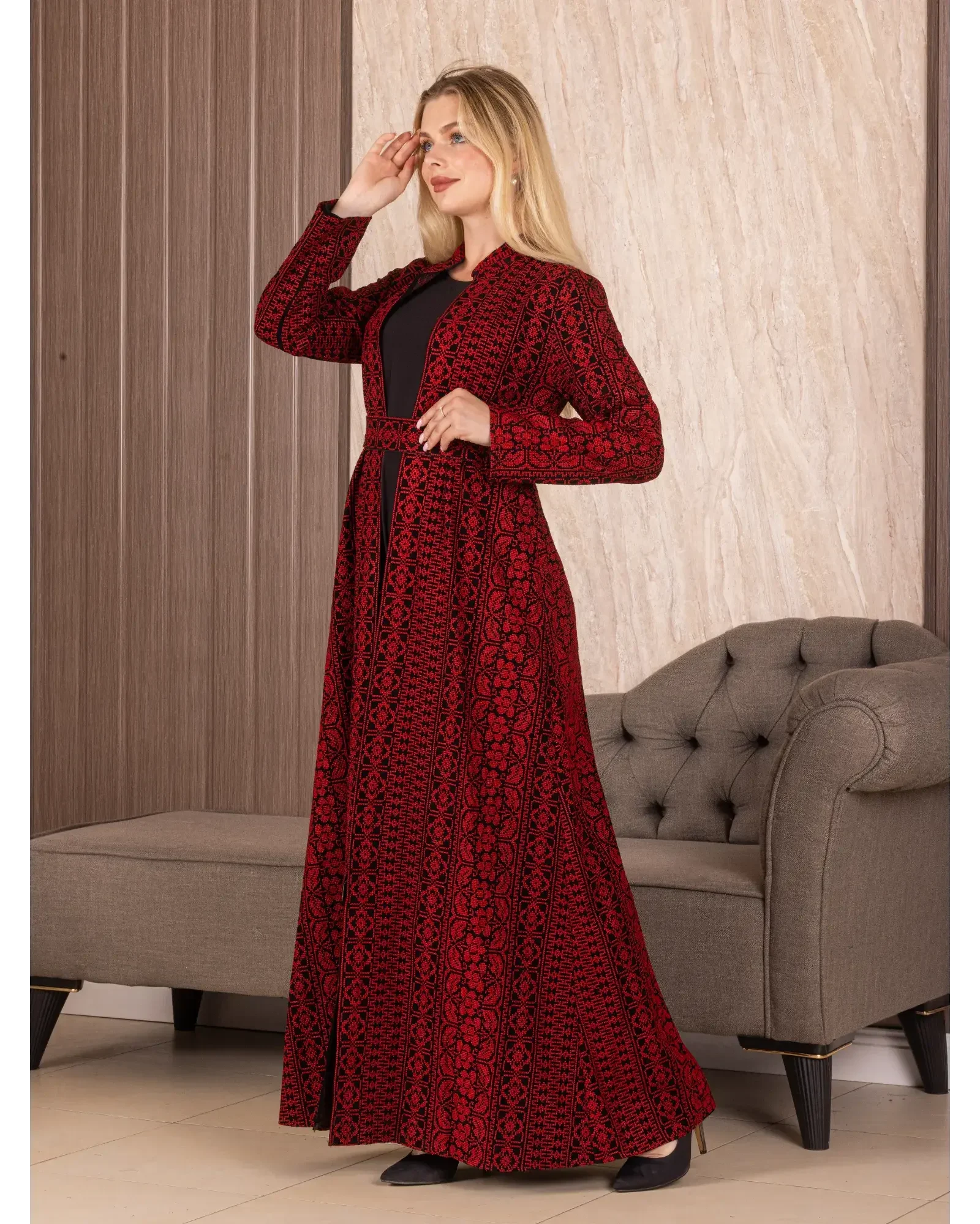 Embroidered Cardigan: Elegance and Timeless Craftsmanship Palestinian Elegance