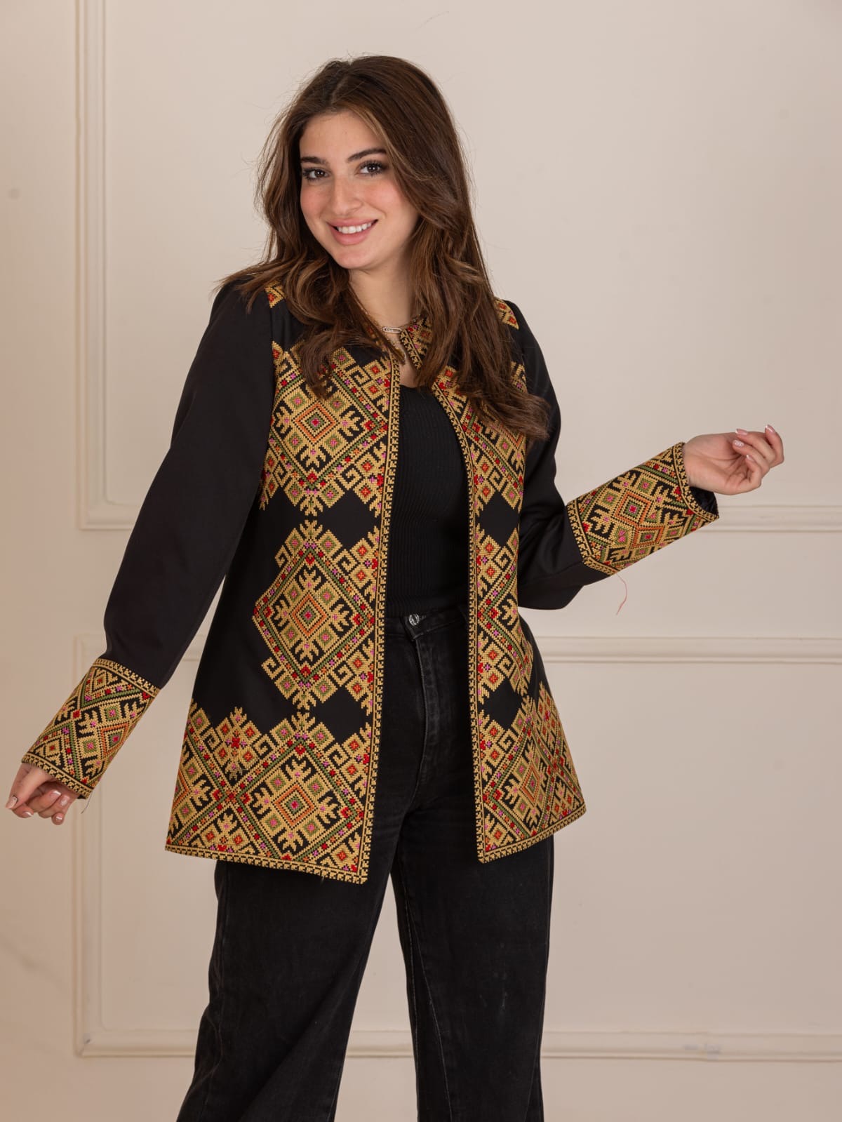 Palestinian Pattern Embroidered Jacket