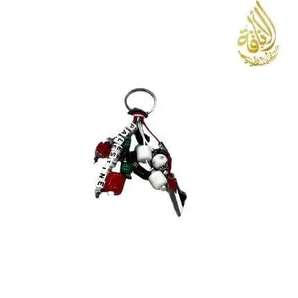 Beads and Palestine Strings Keychain Palestinian Elegance