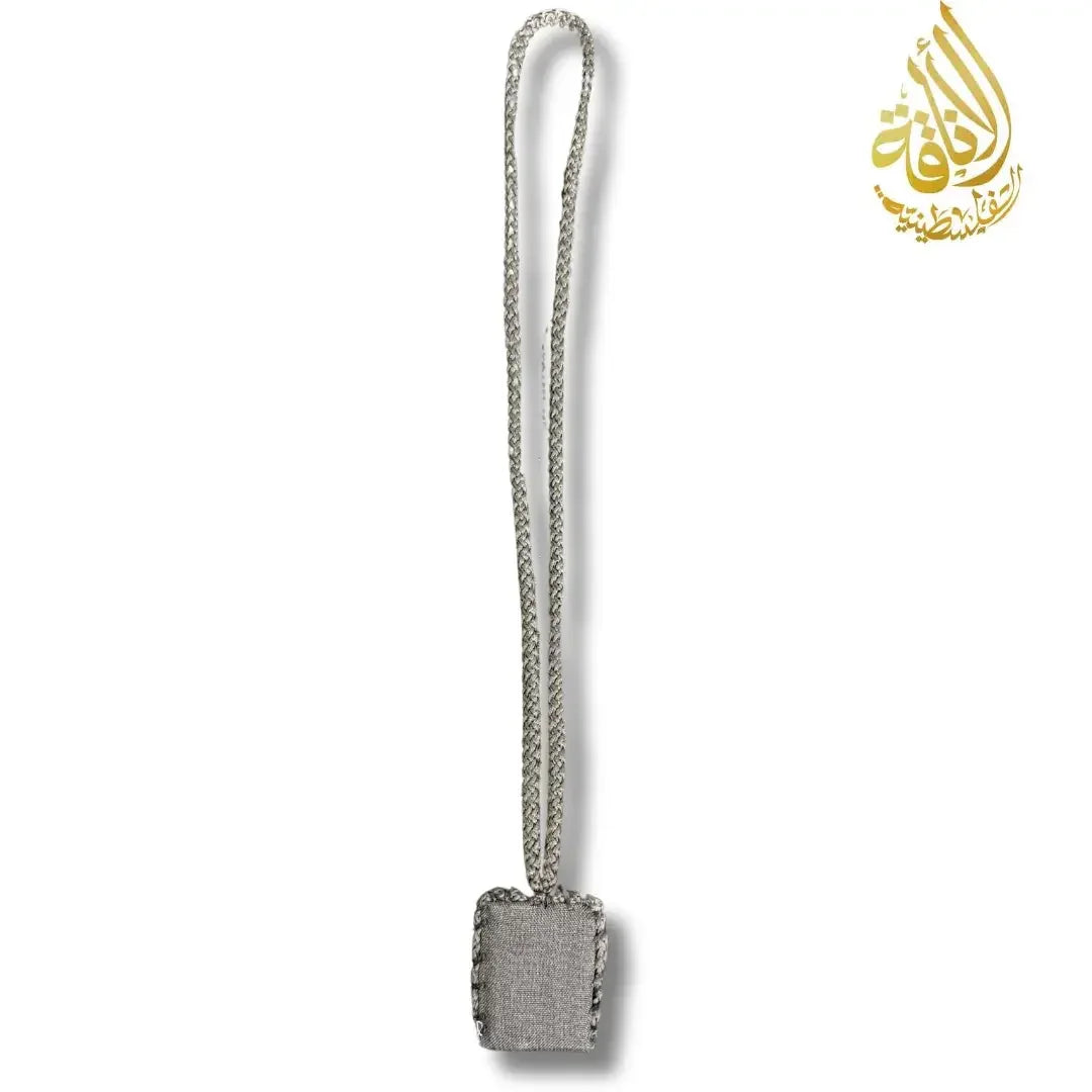 Black Blank Design Necklace Palestinian Elegance