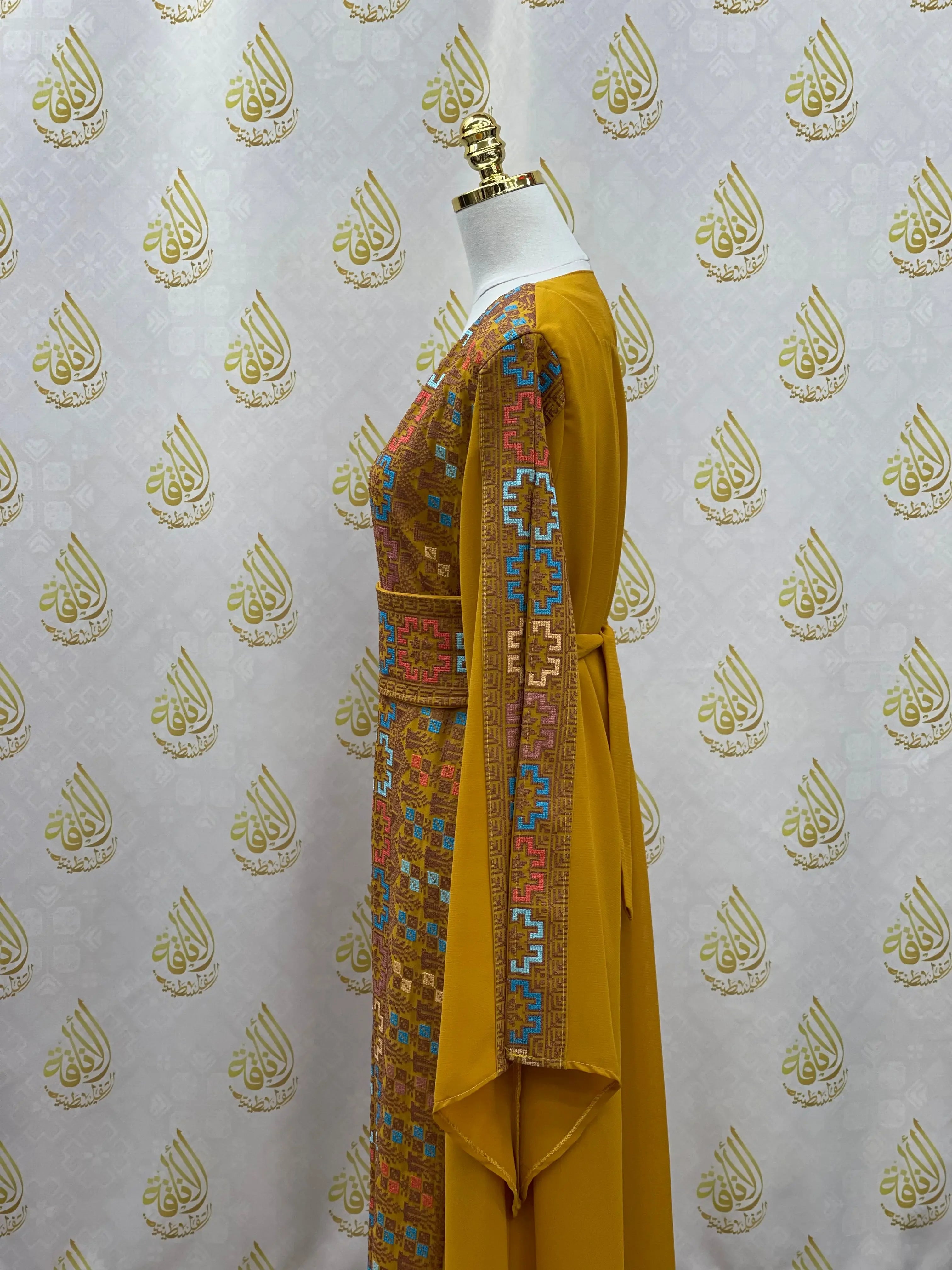 2pc Chiffon Embroidery Set: Elegant Sophistication and Comfort Palestinian Elegance