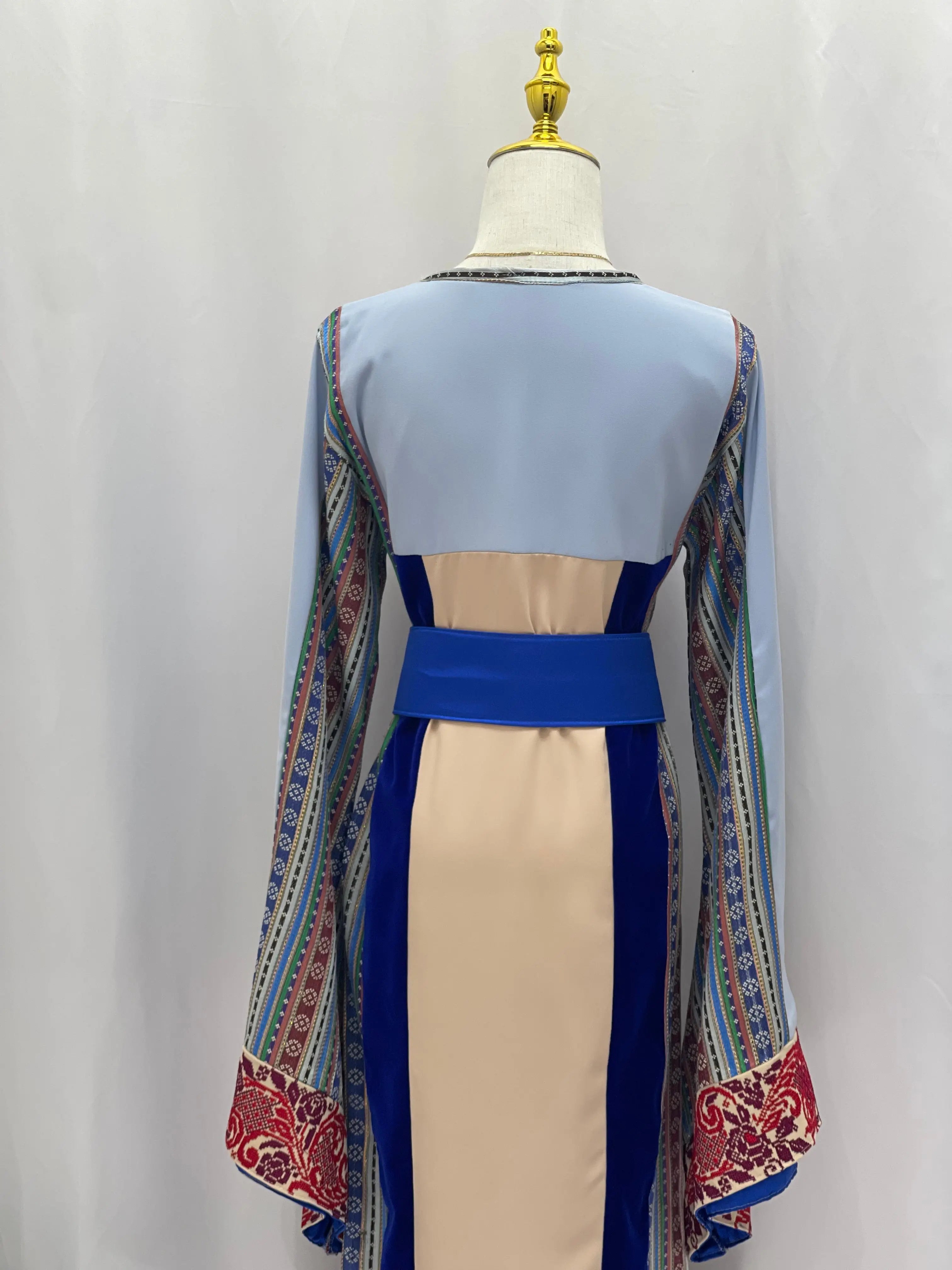 Elegant Embroidered 3 Types of Fabric Palestinian Elegance