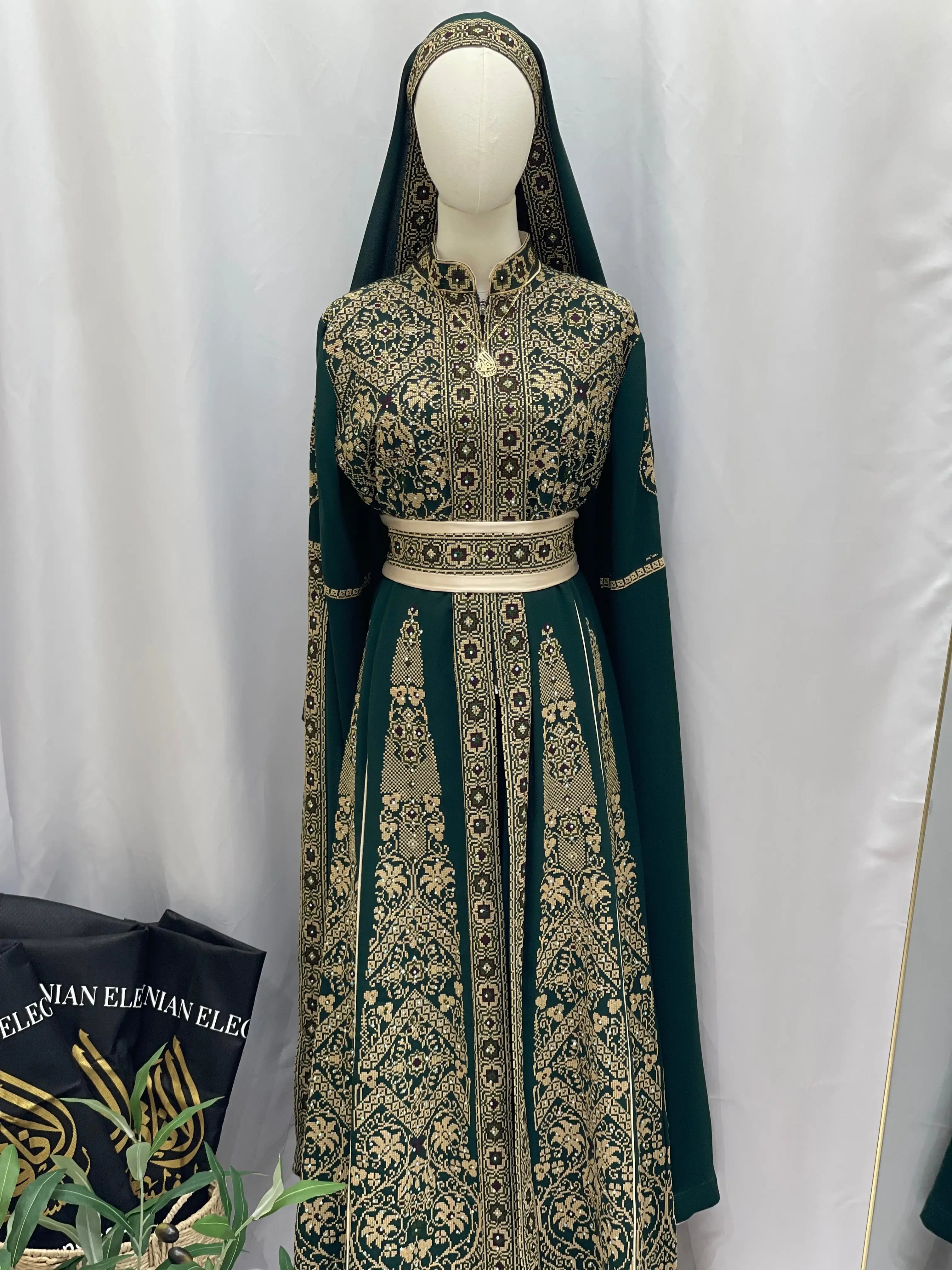 Embroidered Kaftan Palestinian Elegance