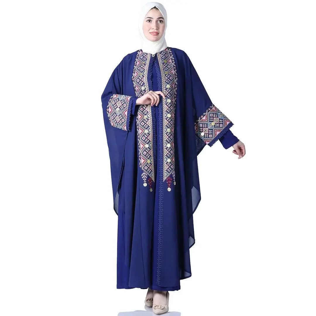 Butterfly Cut Embroidery Kaftan: Unique Elegance and Intricate Design Palestinian Elegance