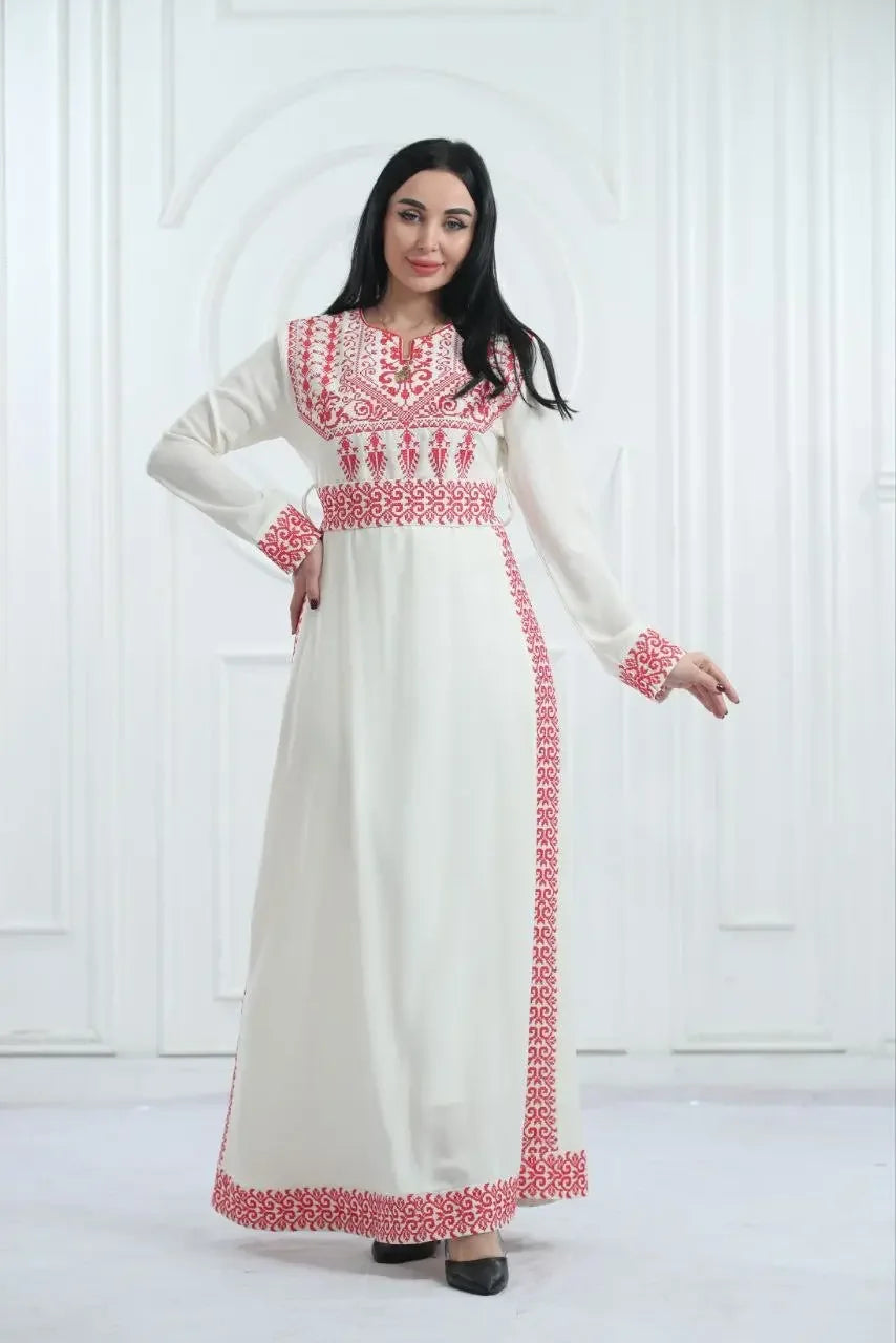 The Warda Embroidered Dress Palestinian Elegance