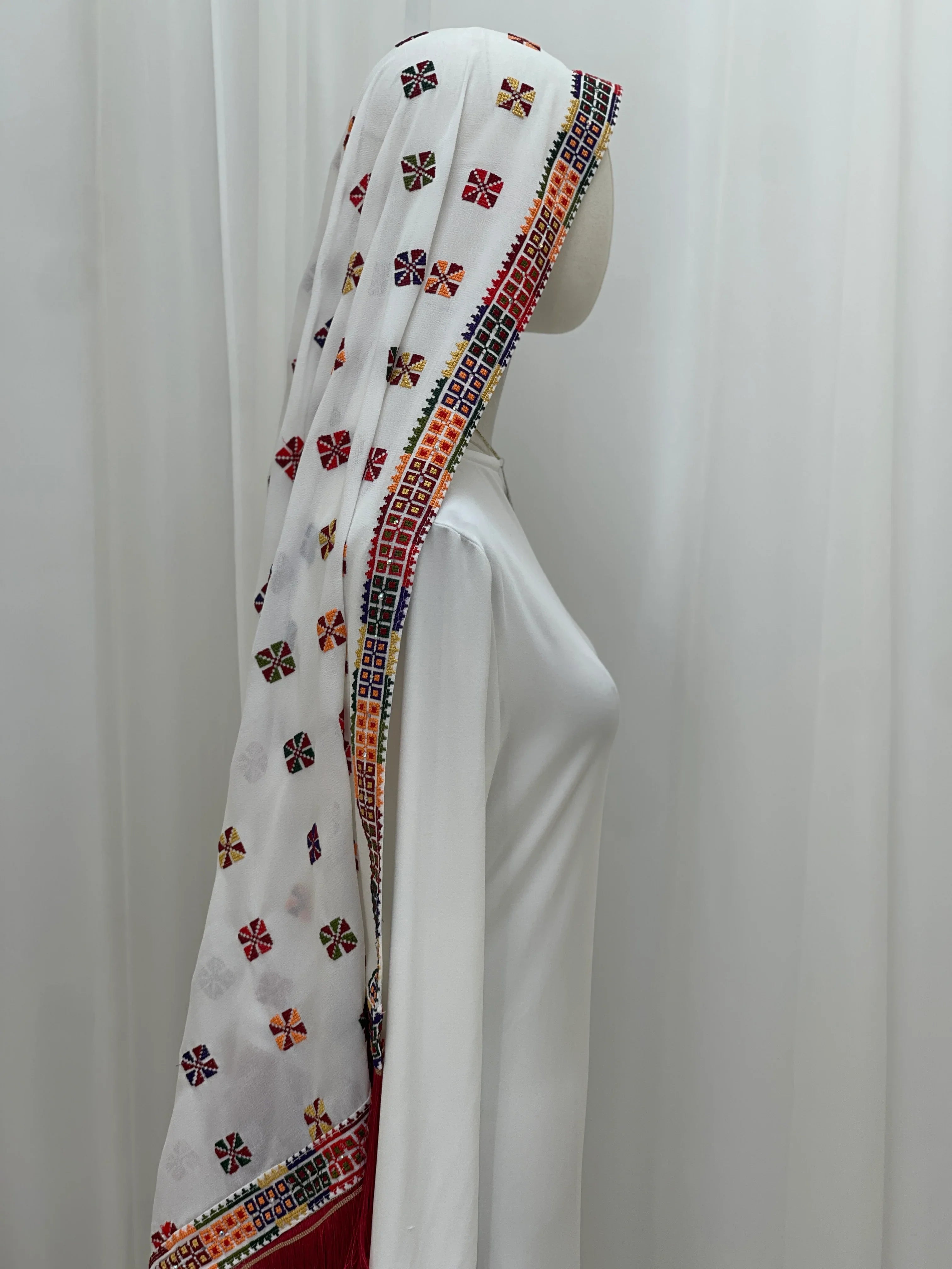 Heritage Motif Embroidered Shawl