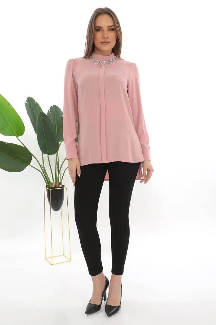 Rhinestone Blouse – Glamorous Elegance and Sparkling Style Palestinian Elegance