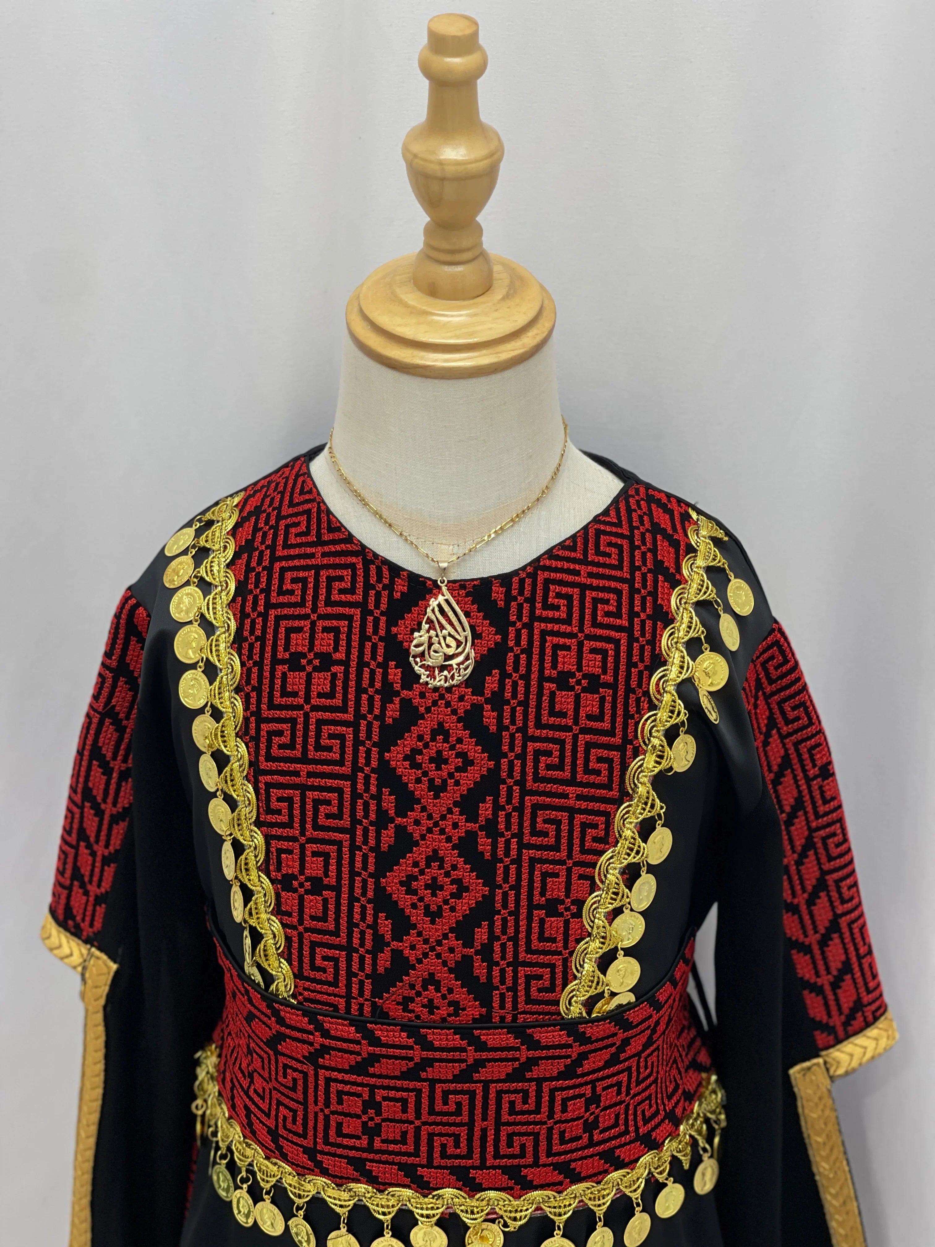 Heritage Coin Embroidered Girls Thobe Set