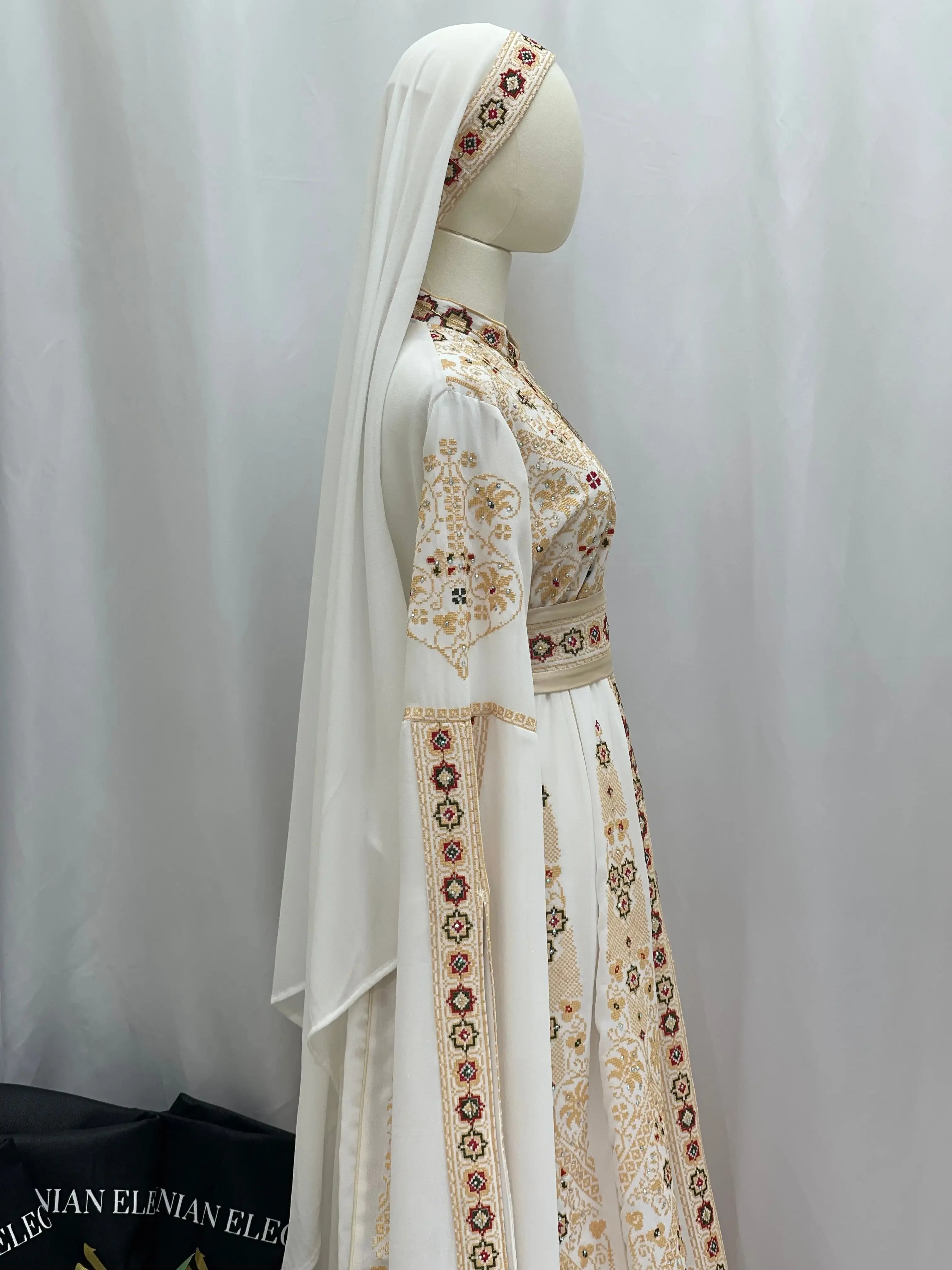 Embroidered Kaftan Palestinian Elegance