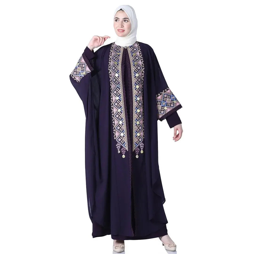 Butterfly Cut Embroidery Kaftan: Unique Elegance and Intricate Design Palestinian Elegance