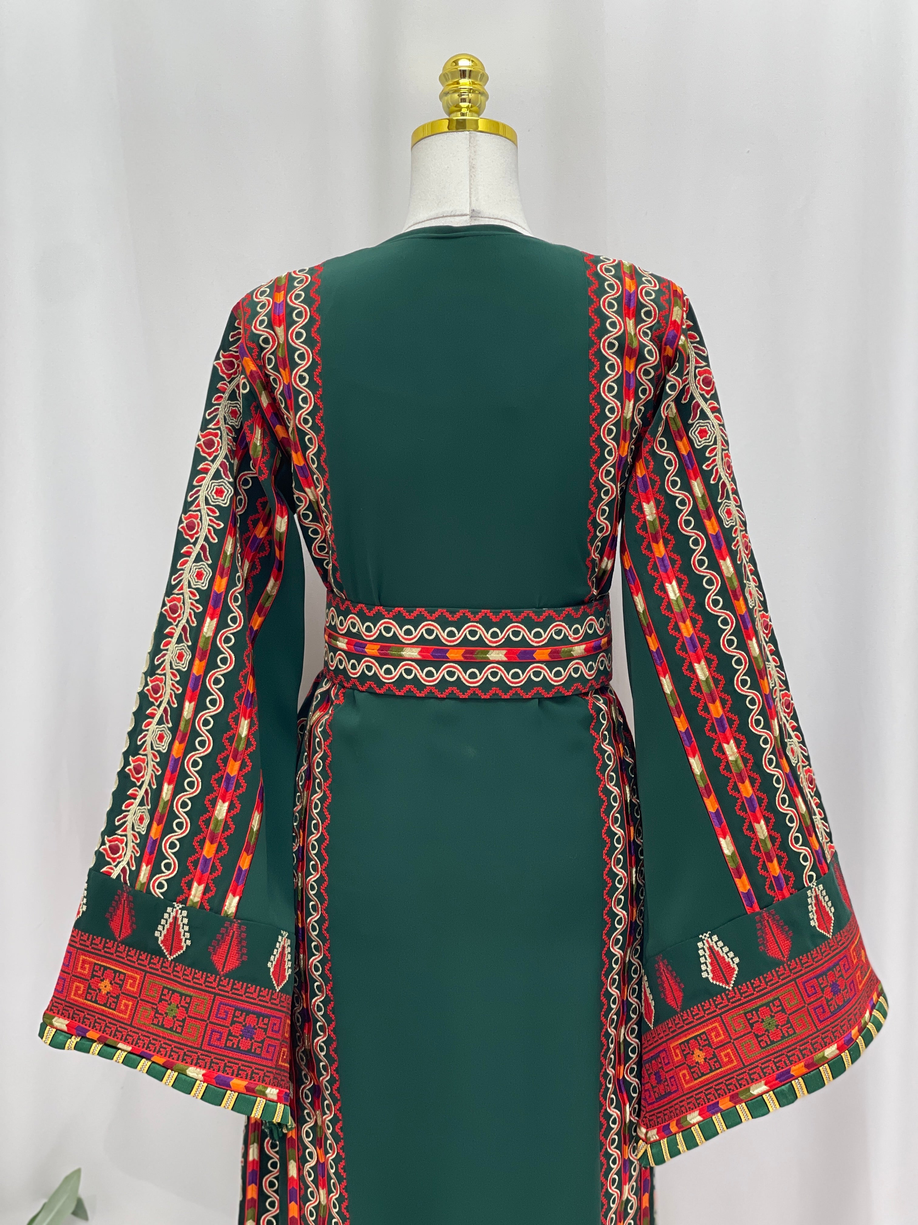 Palestinian Heritage Elegance Embroidered Thobe