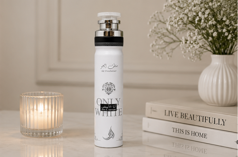 Ana Al Abyedh Only White Luxury Air Freshener Spray | Long-Lasting Home & Car Fragrance
