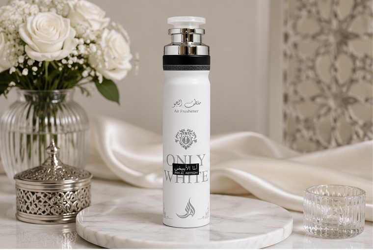 Ana Al Abyedh Only White Luxury Air Freshener Spray | Long-Lasting Home & Car Fragrance
