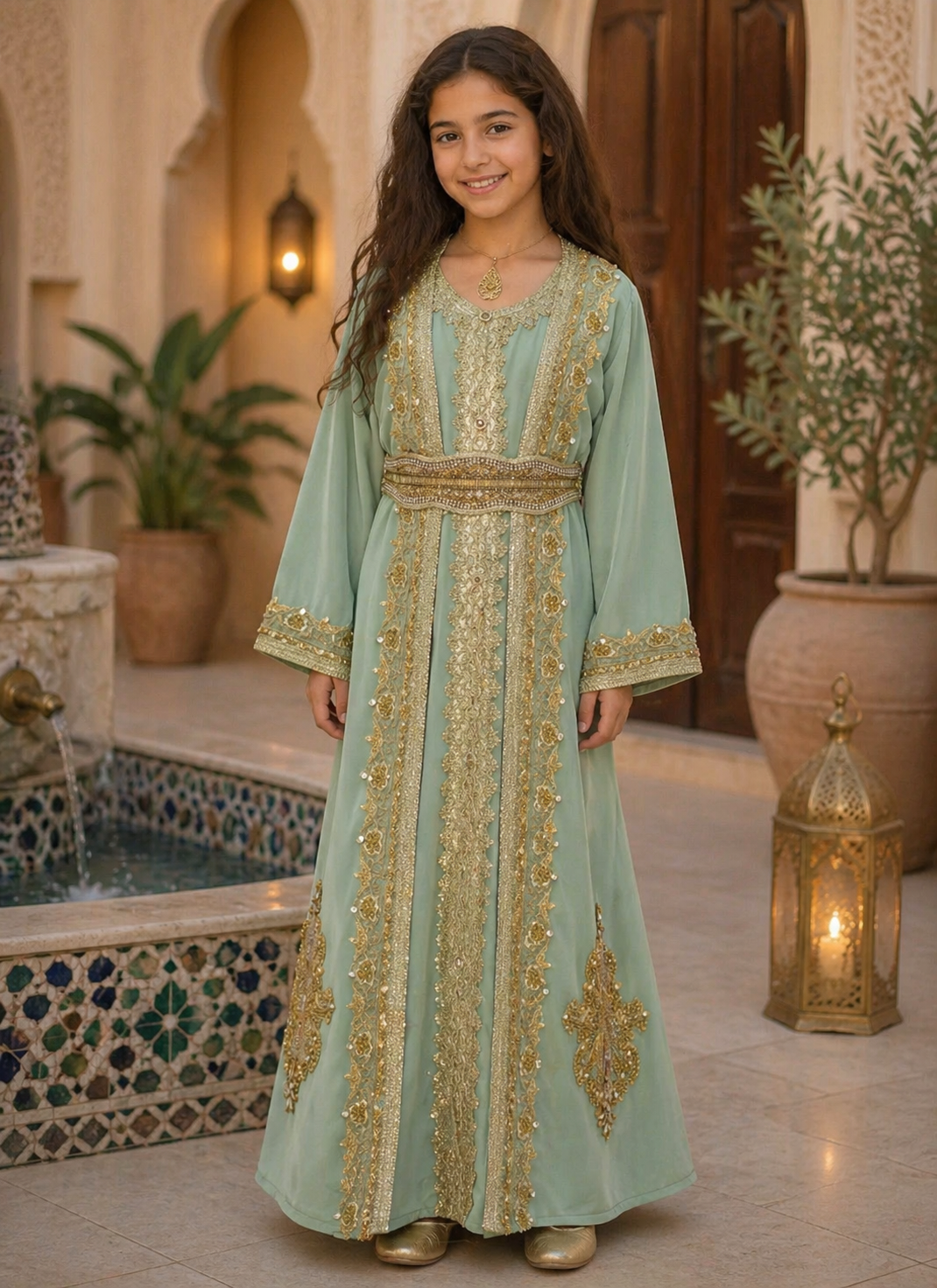 Princess Mariam Long Sleeve Kaftan Modest Fashion Dress