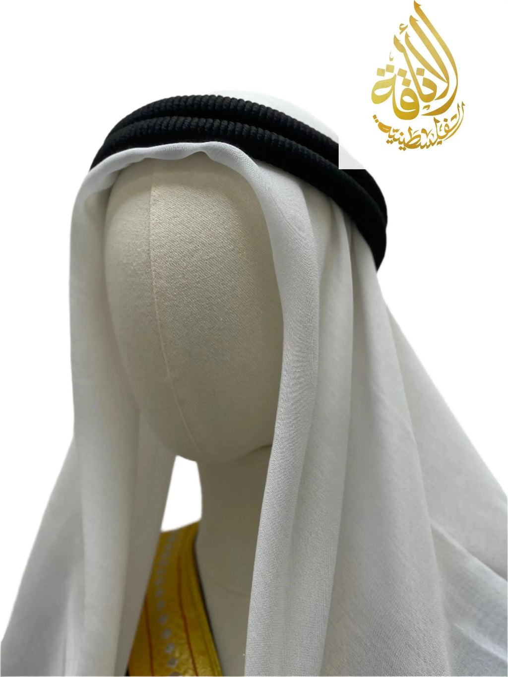 Classic White Scarf for Under Agal - Essential Accessory for Traditional  Attire