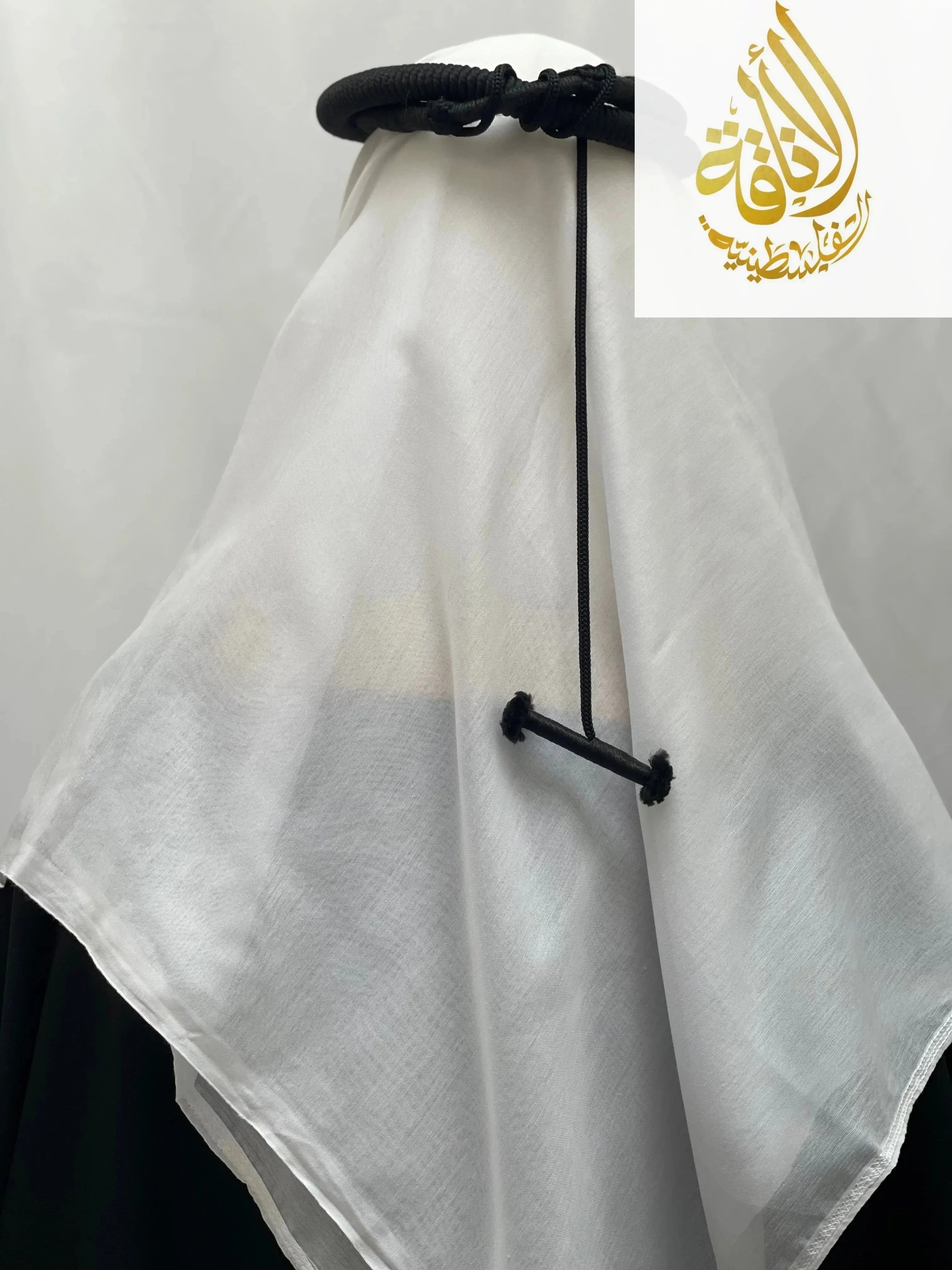 Classic White Scarf for Under Agal - Essential Accessory for Traditional Attire Palestinian Elegance