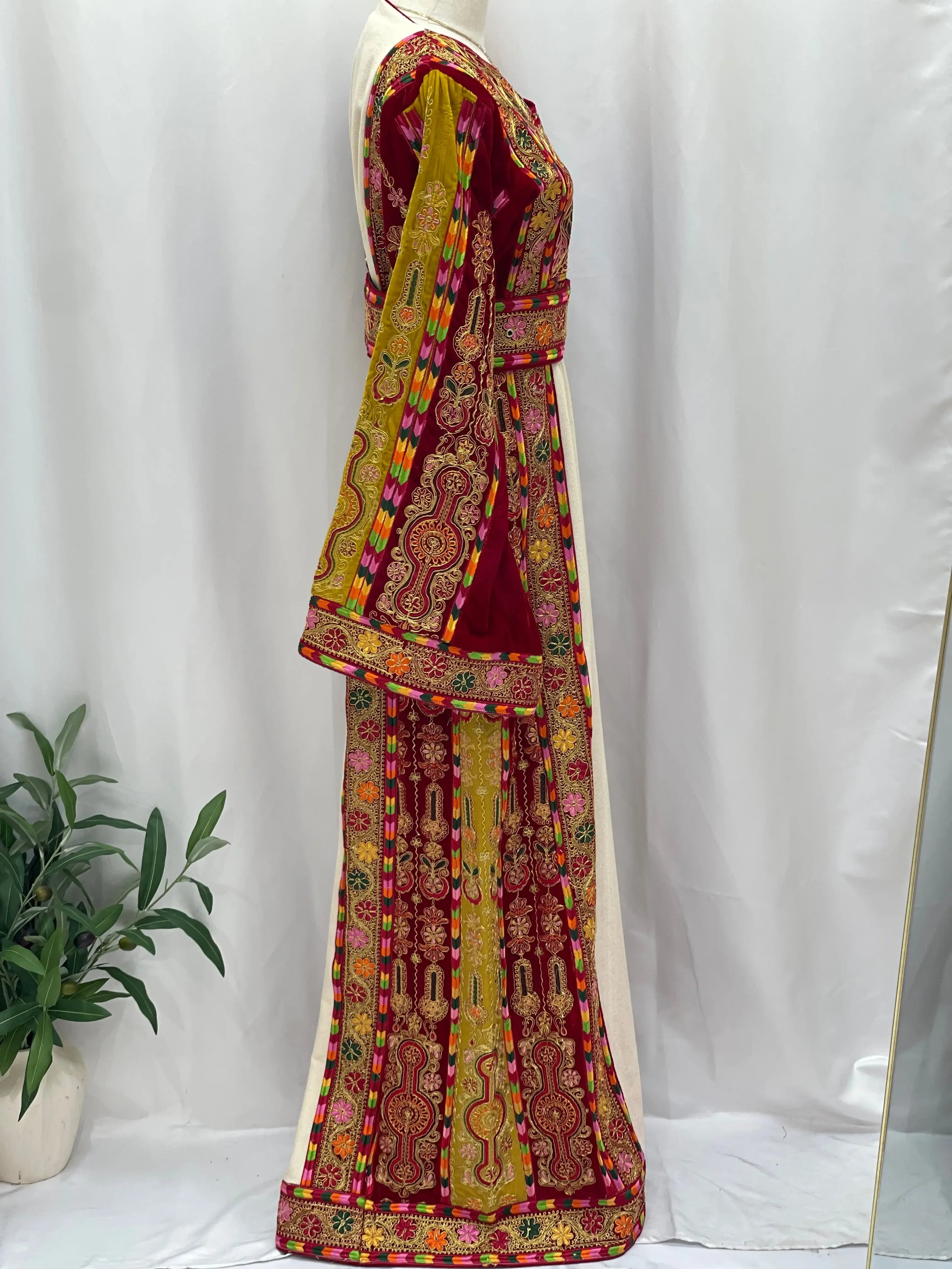 Embroidered Etamin And Velvet Kasab Malka Palestinian Elegance