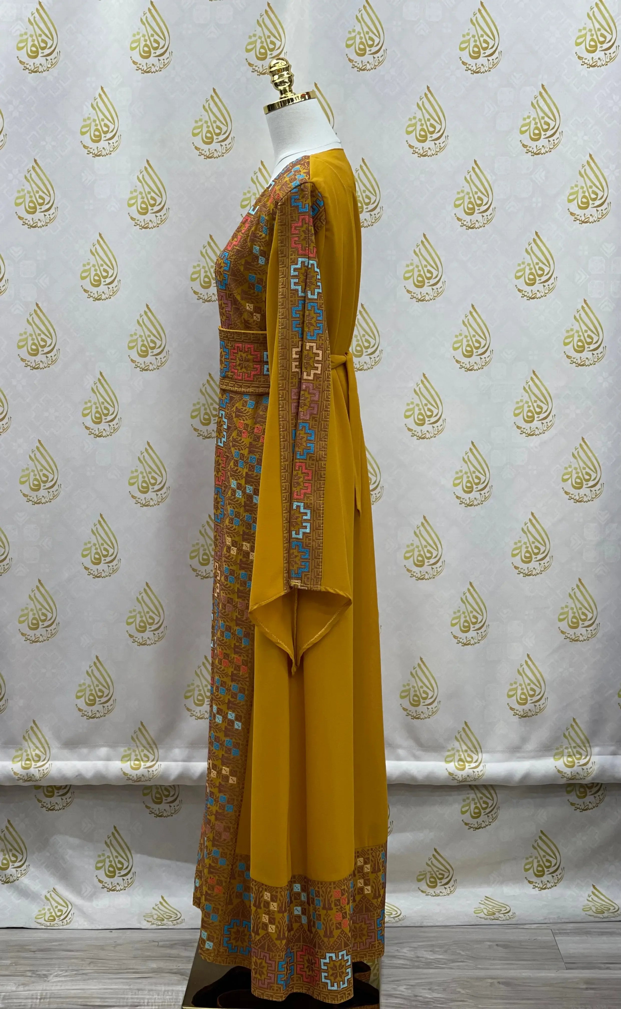 2pc Chiffon Embroidery Set: Elegant Sophistication and Comfort Palestinian Elegance