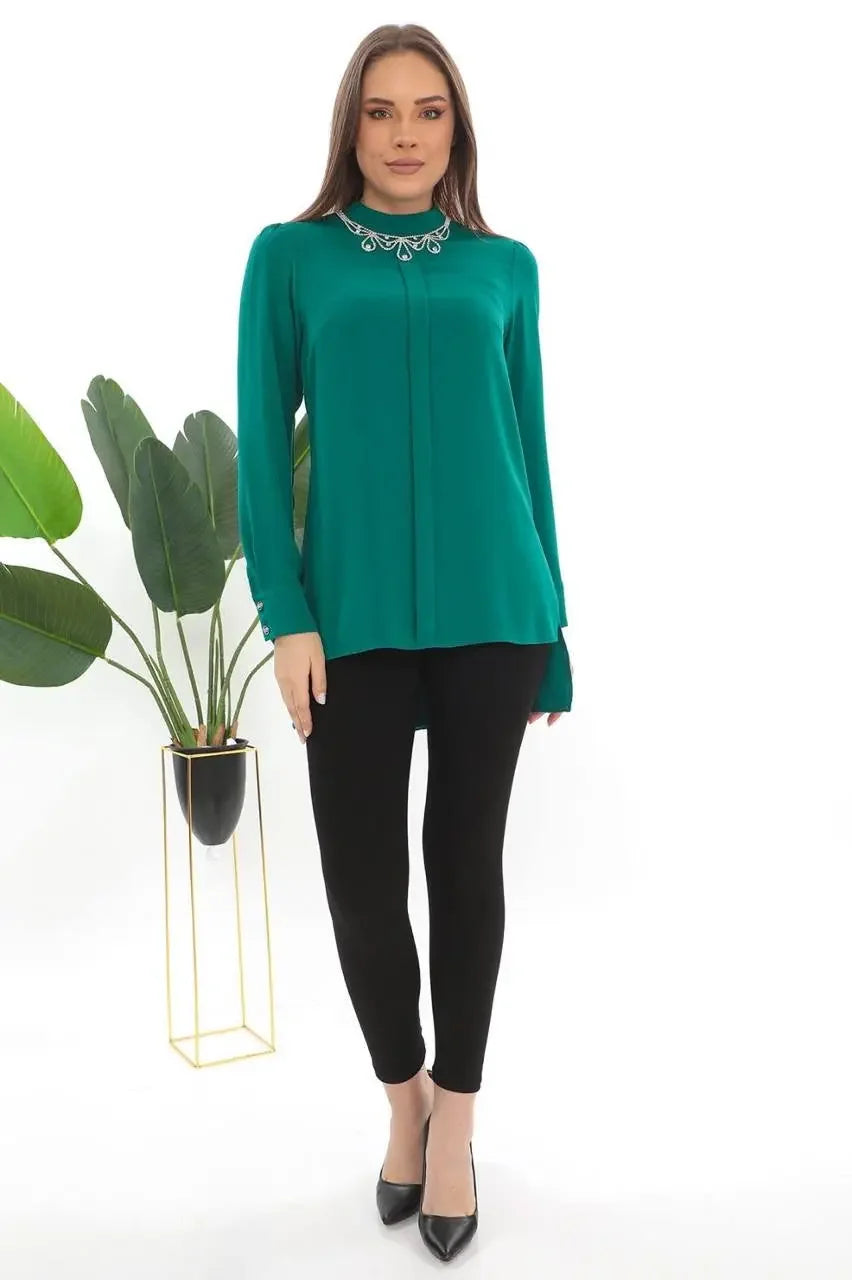 Rhinestone Blouse – Glamorous Elegance and Sparkling Style Palestinian Elegance