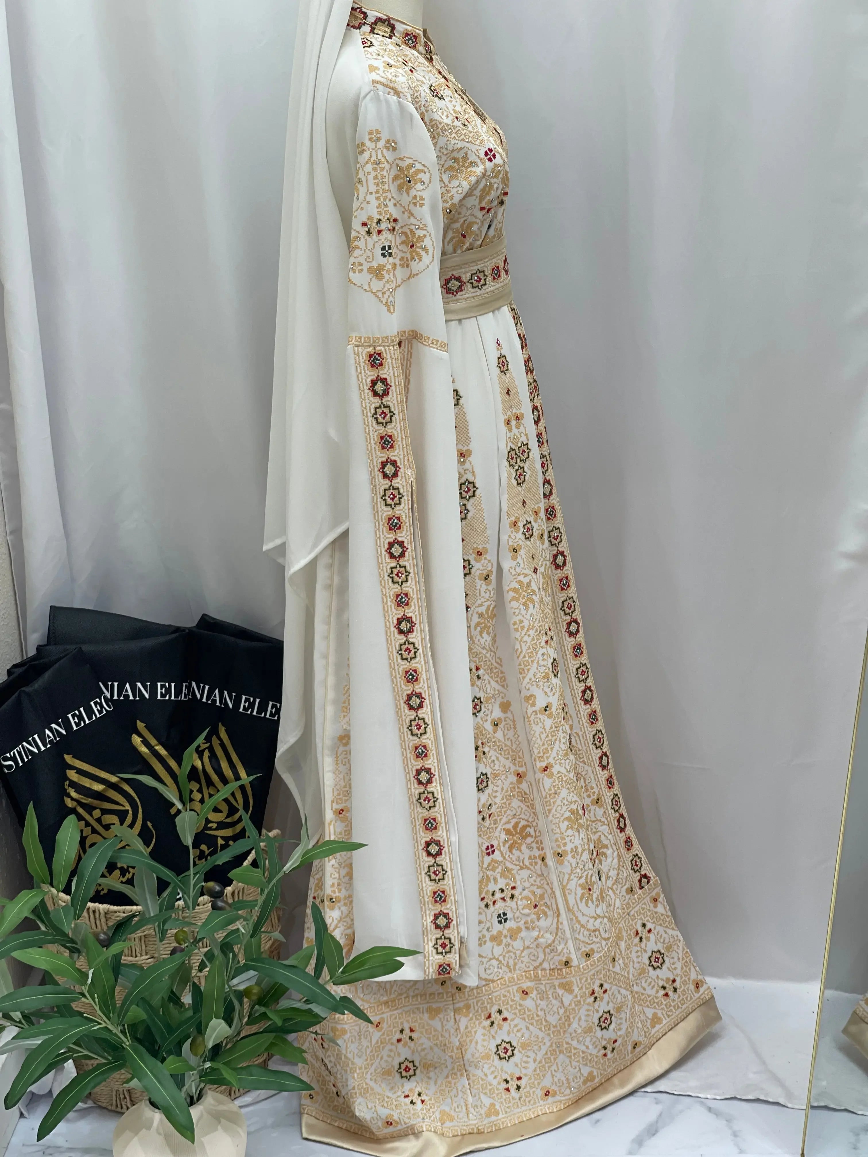 Embroidered Kaftan Palestinian Elegance