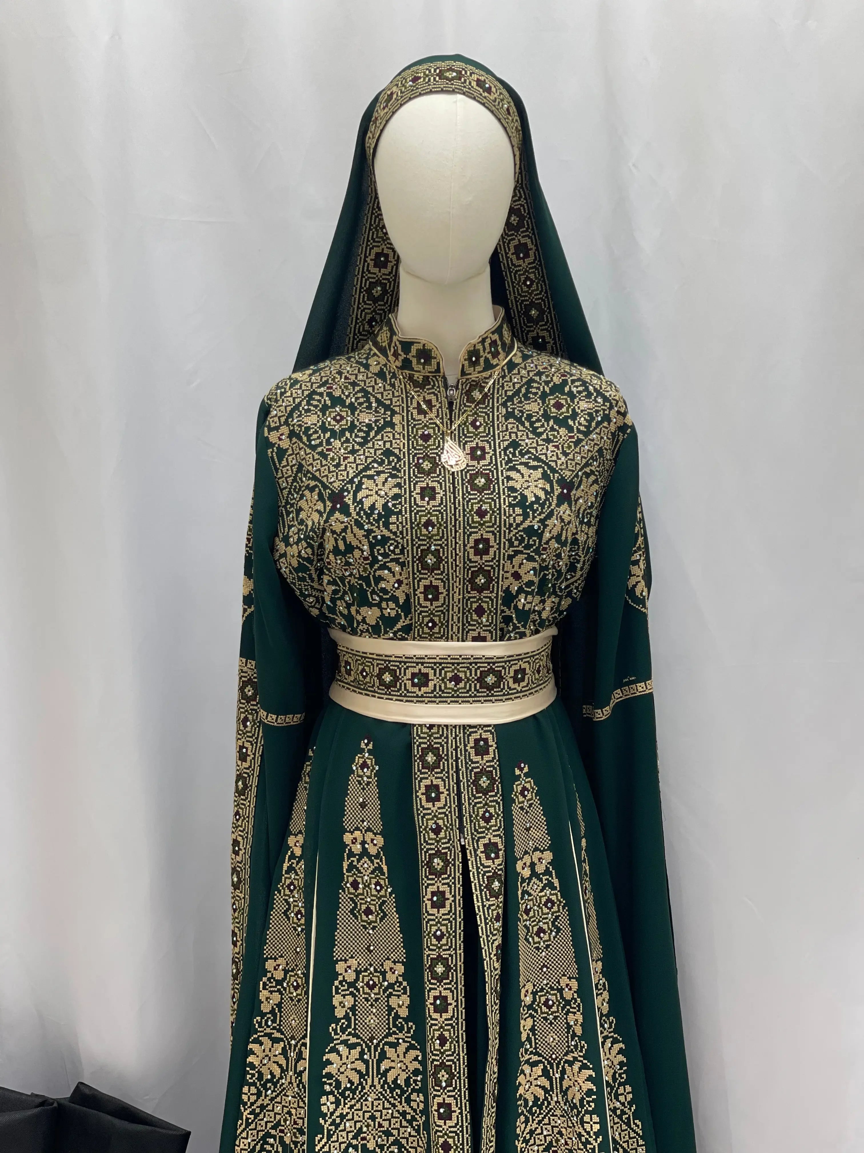 Embroidered Kaftan Palestinian Elegance