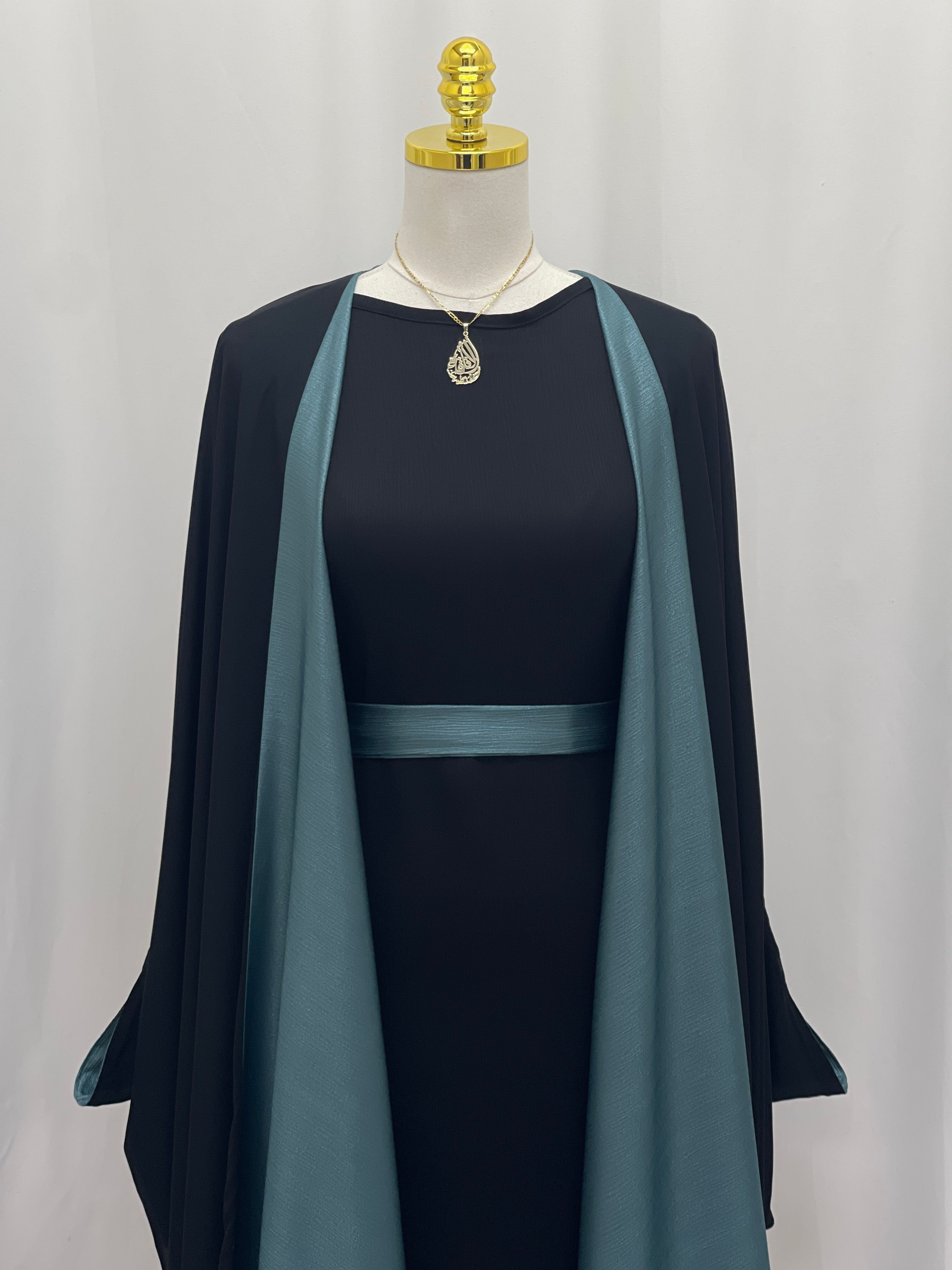 Reversible Satin-Crepe Abaya