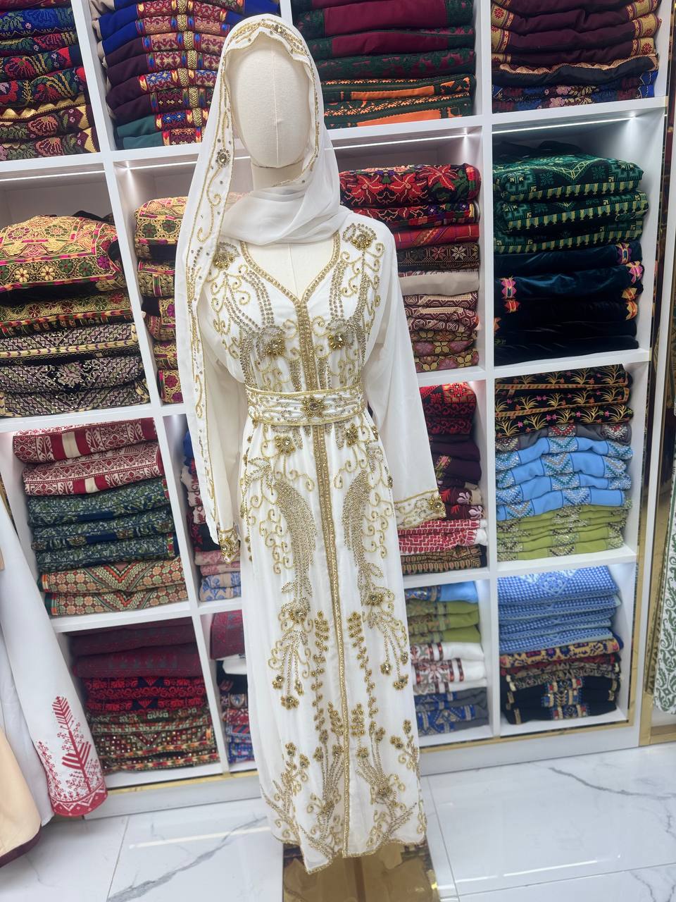 Noor Al Zahra Beaded Kaftan – Timeless Artisan Design