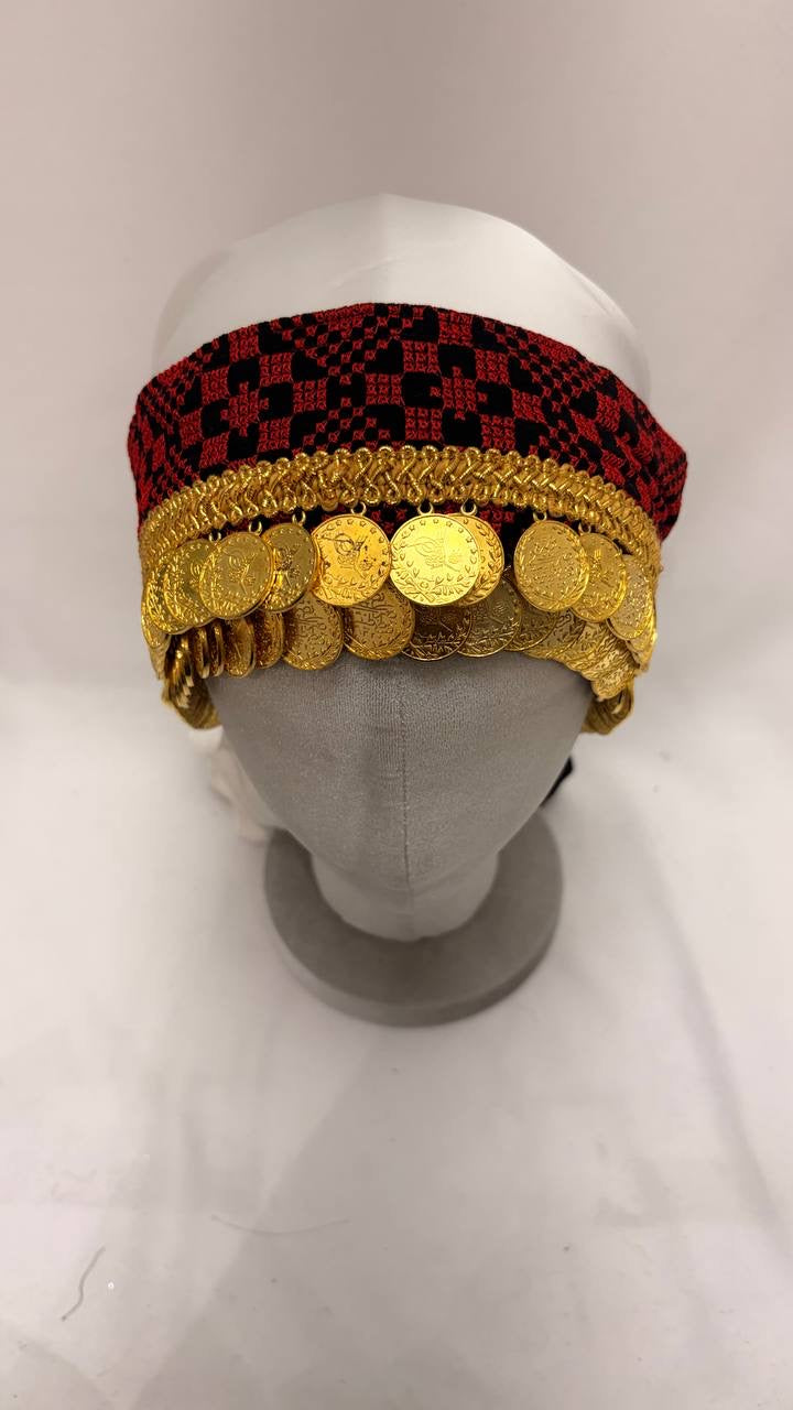 Head Lerat Bandana with Double Gold Coins: Unique Luxury for Your Style