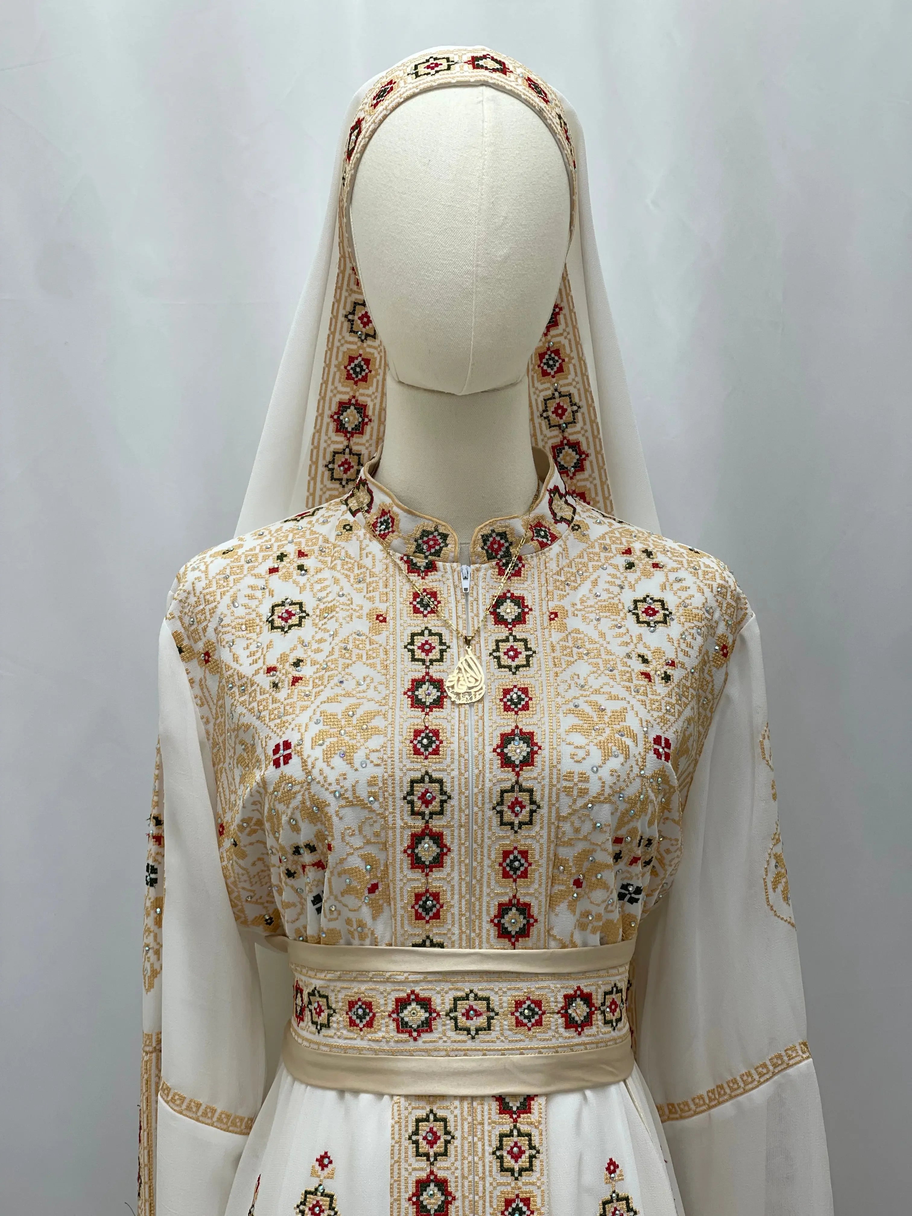 Embroidered Kaftan Palestinian Elegance