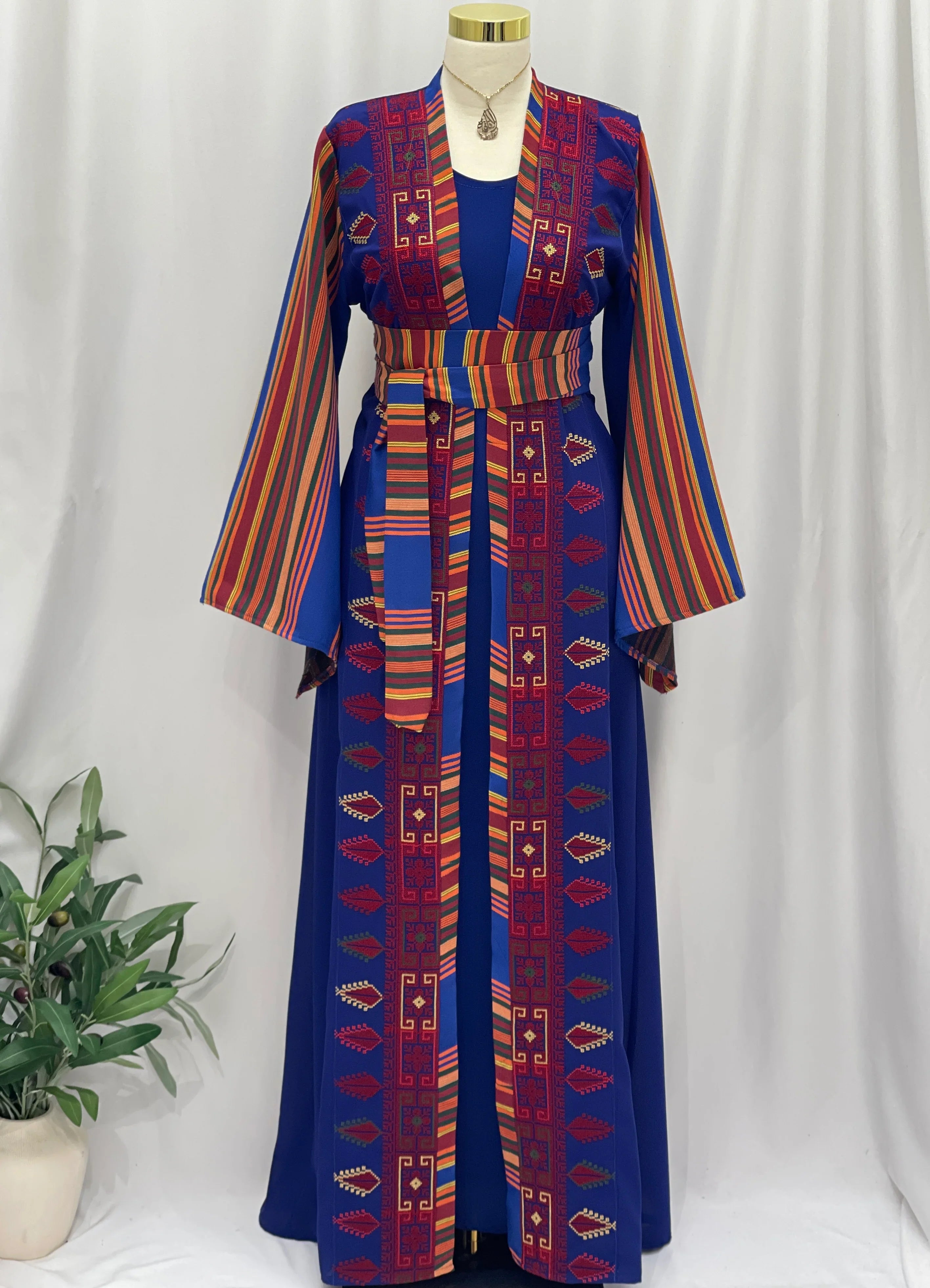 Majdal Heritage Embroidered Chiffon Piece - Cultural Grace